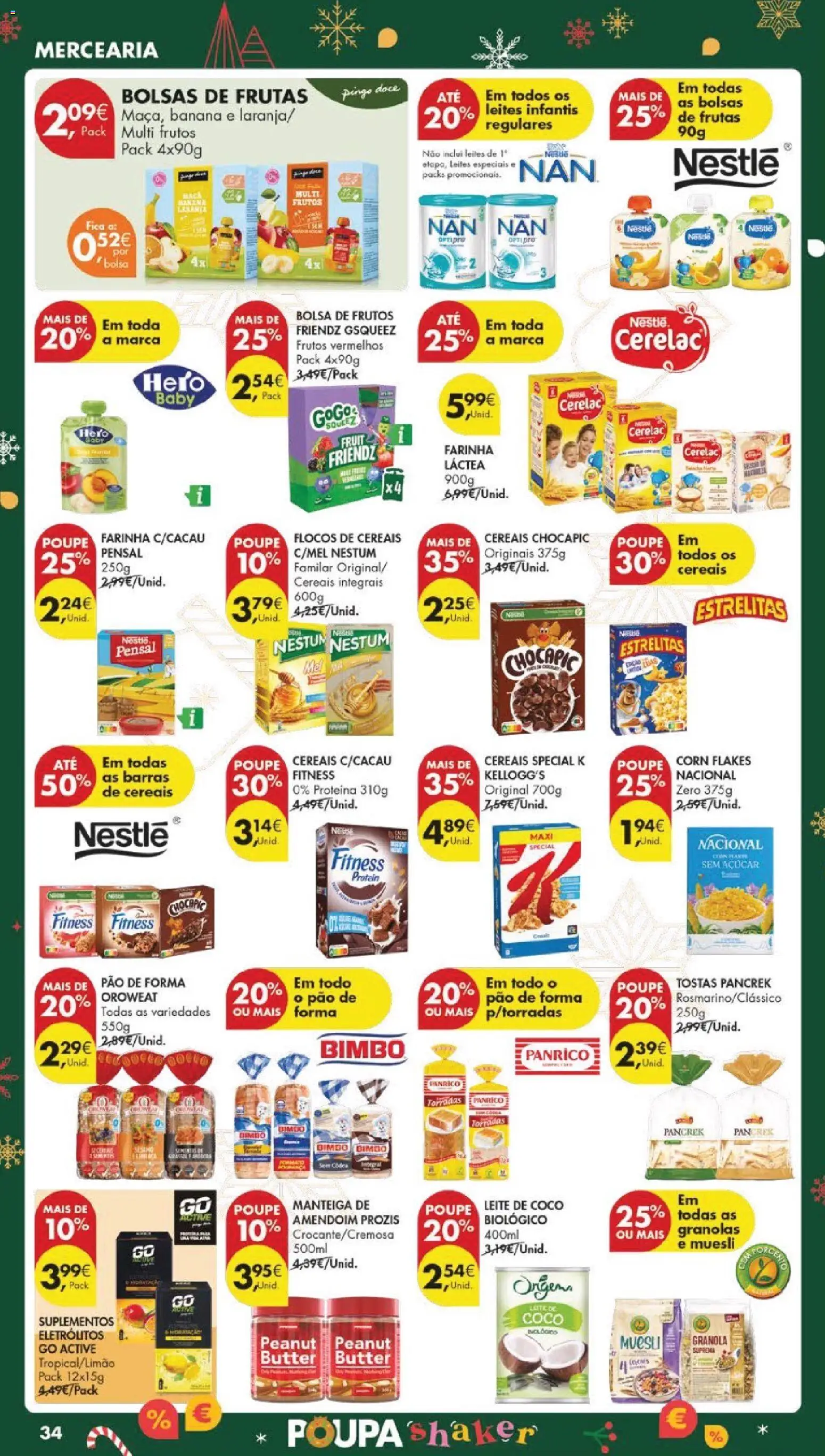 Pingo Doce folheto │ válido de 09.12.2025 | Página: 42 | Produtos: Banana, Açúcar, Cereais, Proteina