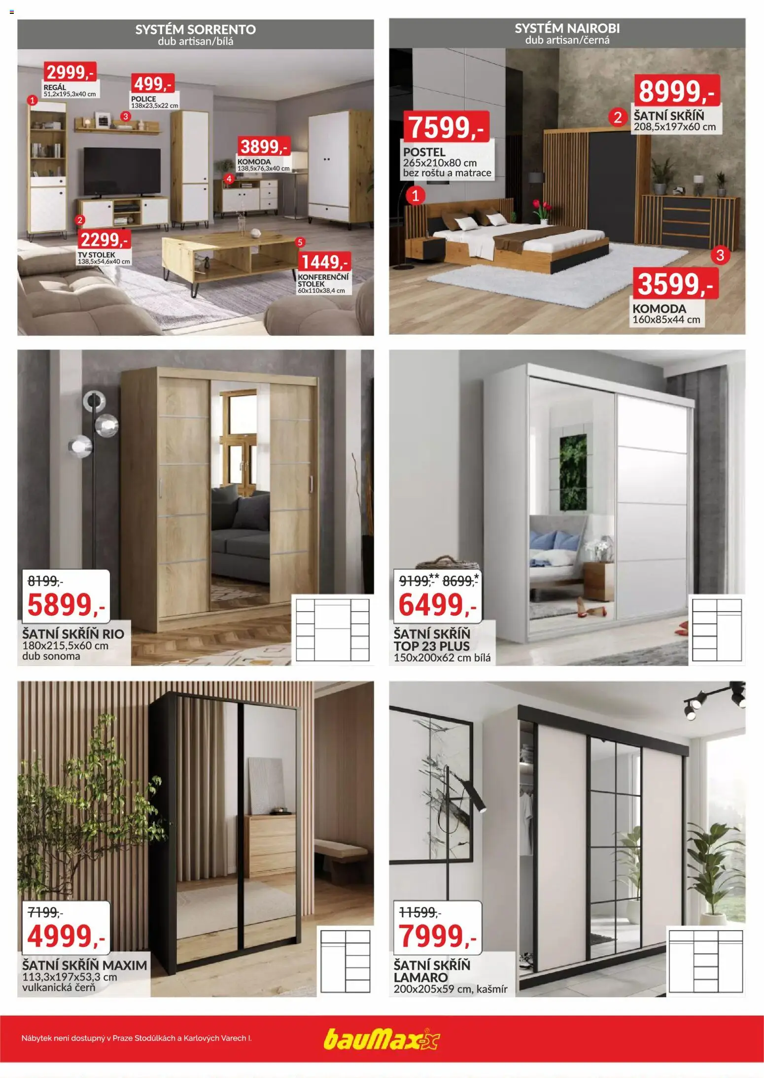 BAUMAX leták - Dny bydlení od 13.11.2025 | Strana: 2 | Produkty: Matrace, Stolek, Regál, Skříň