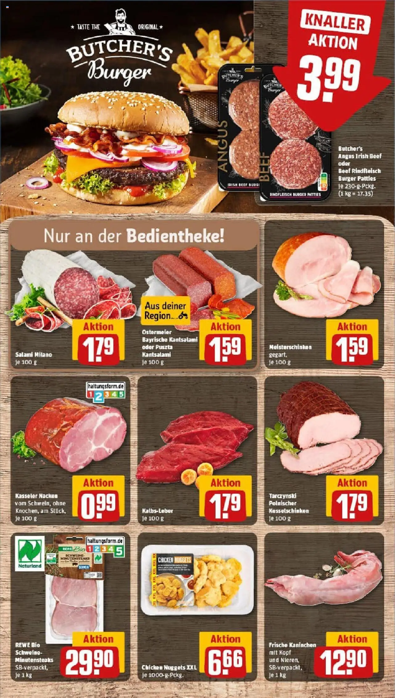 Rewe prospekt Rimpar	 – gültig ab 06.10.2025 | Seite: 6 | Produkte: Kaninchen, Burger, Kalbsleber, Rindfleisch