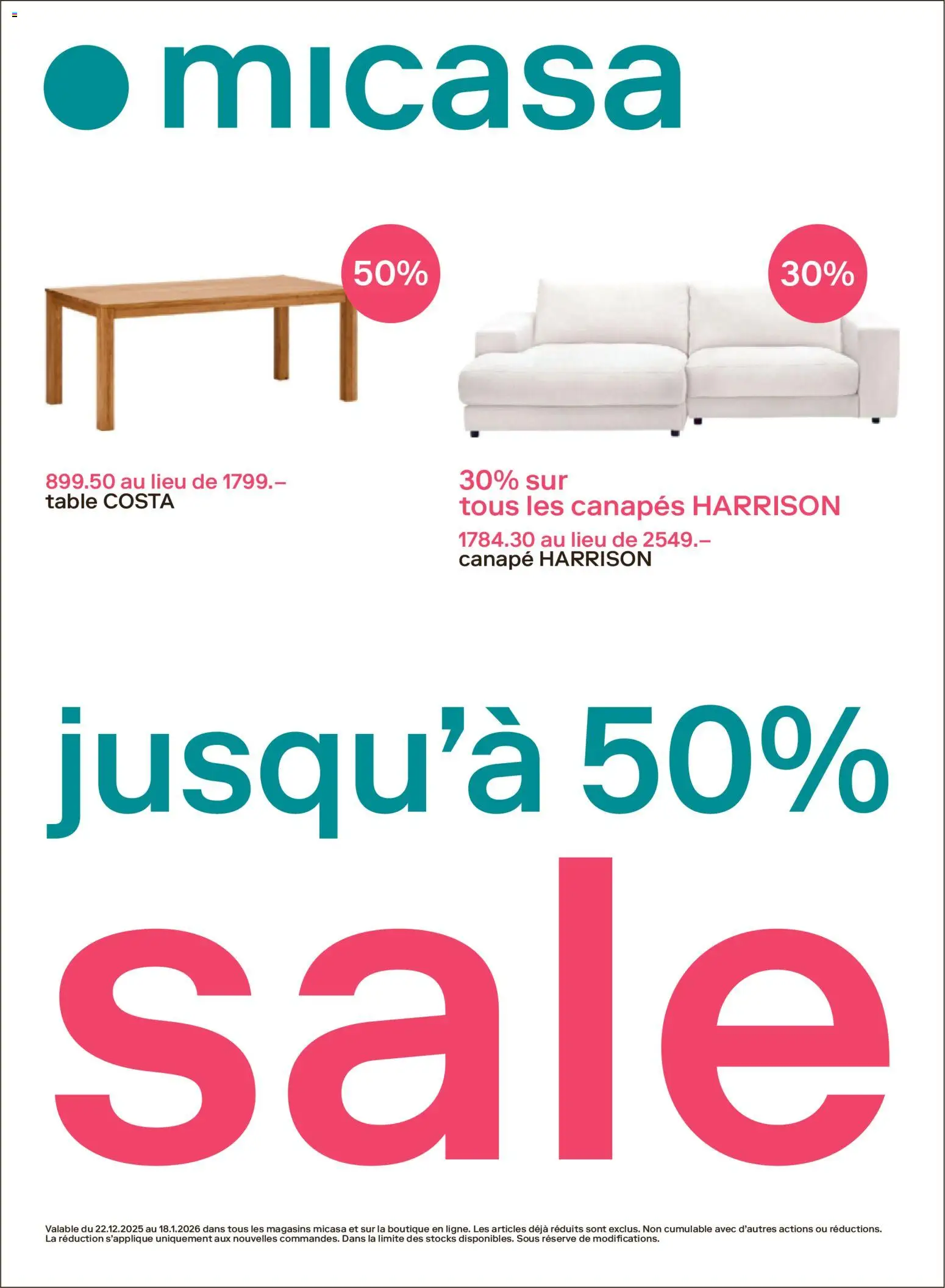 Migros Magazin FR – gültig ab 22.12.2025 | Seite: 18 | Produkte: Sofa