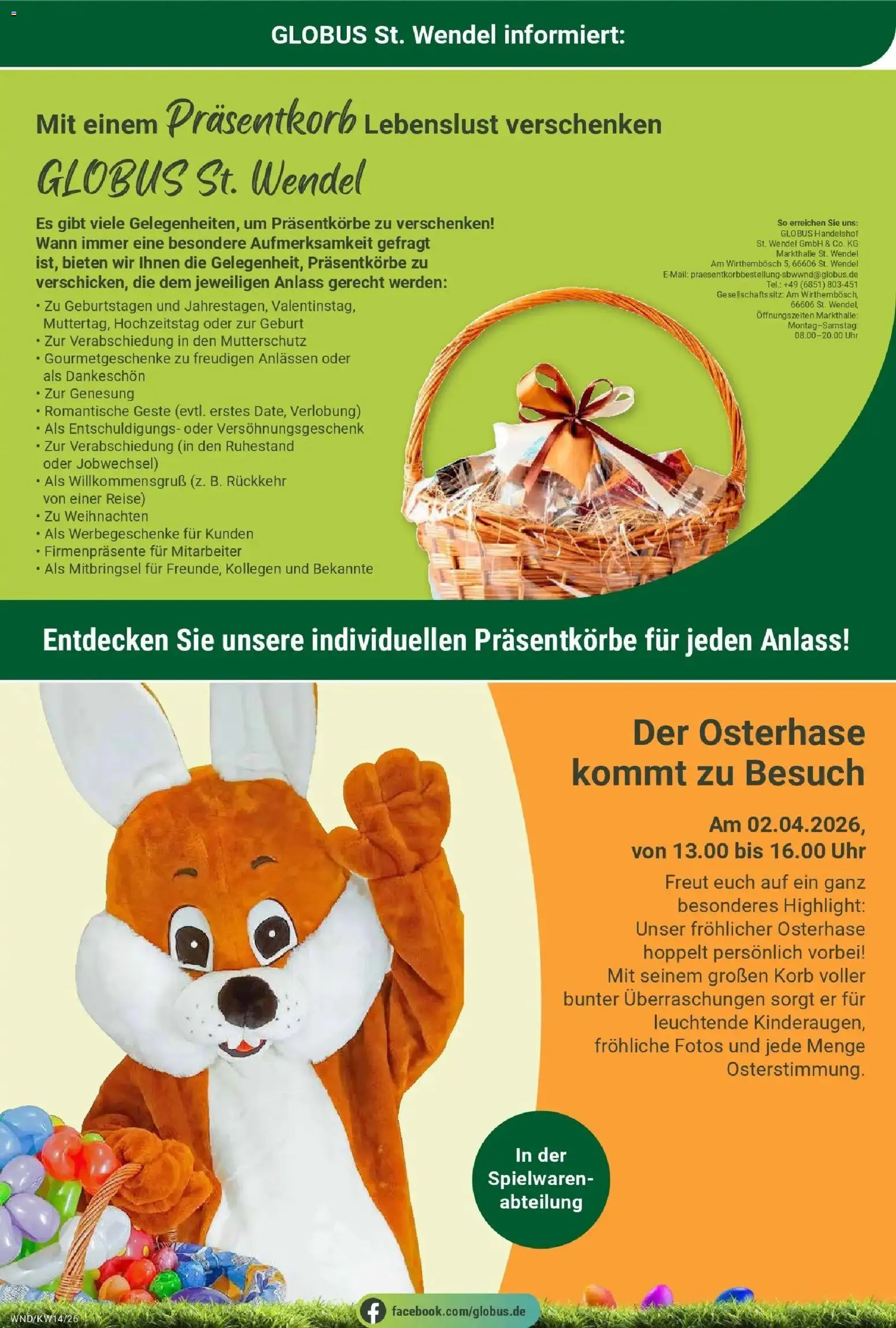 Globus prospekt St. Wendel	 – gültig ab 30.03.2026 | Seite: 36 | Produkte: Korb, Uhr