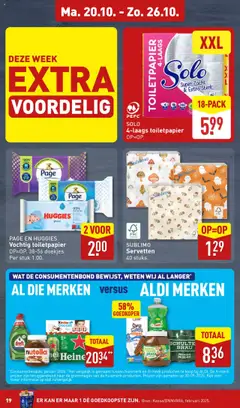 Aldi - Folder week 43 - Voorbeeld van een folder van Aldi, geldig van 20.10.2025 | Pagina: 19 | Producten: Melk, Kan, Toiletpapier, Festék