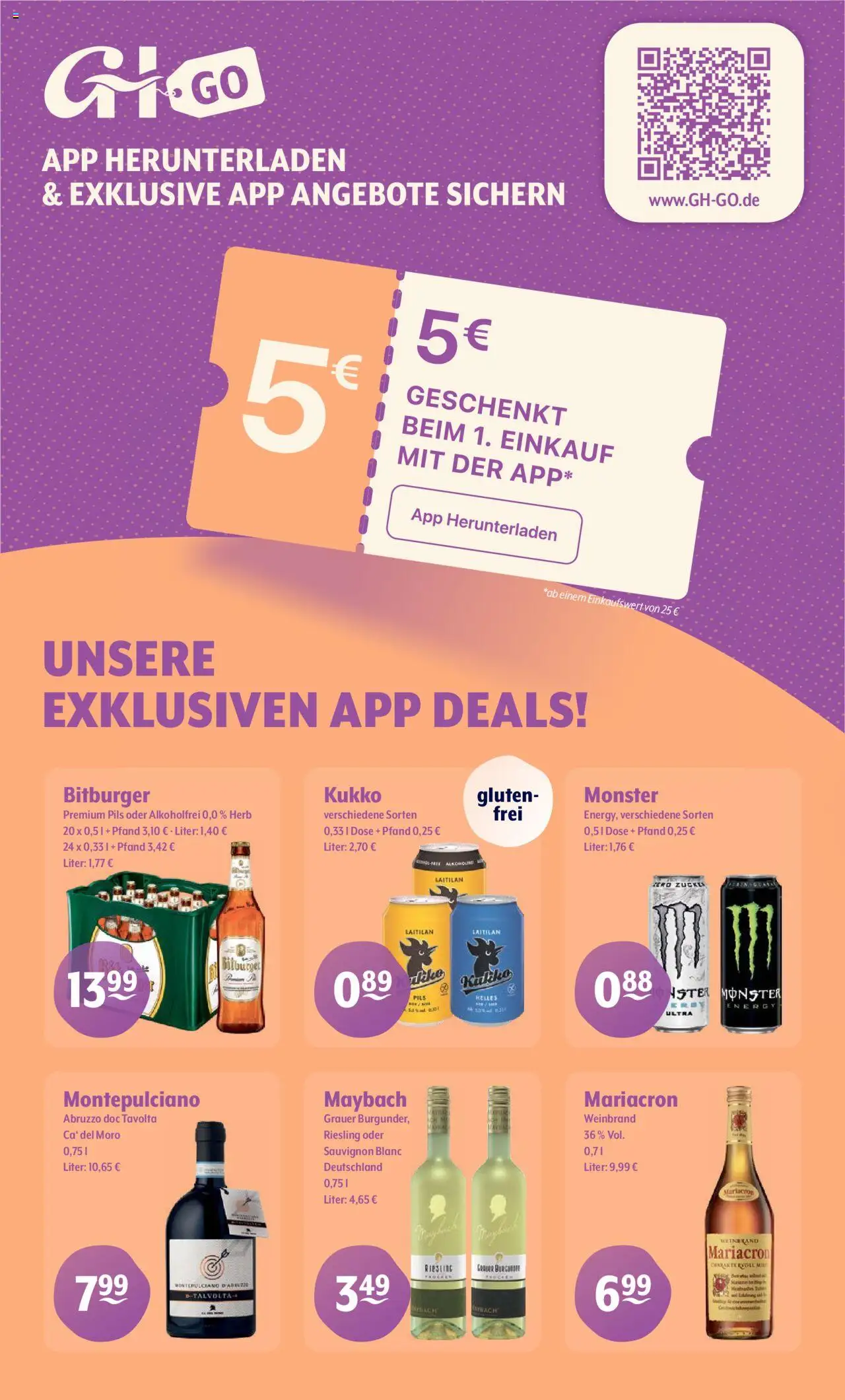 Trink und Spare Prospekt – gültig ab 06.10.2025 | Seite: 9 | Produkte: Bitburger, Pils, Monster, Zucker