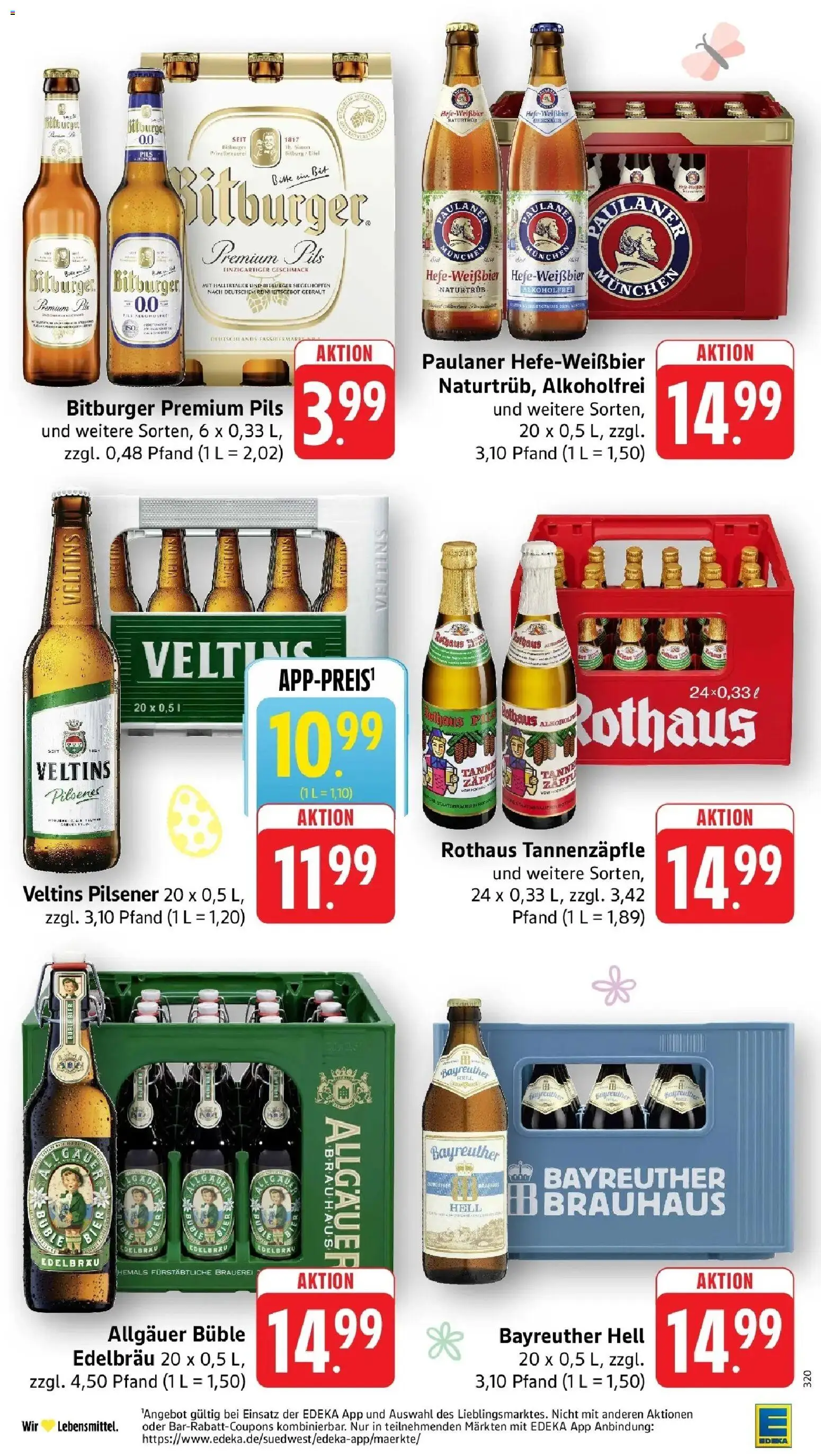 Edeka prospekt Beckingen	 – gültig ab 22.03.2026 | Seite: 35 | Produkte: Bier, Weißbier, Pils, Veltins