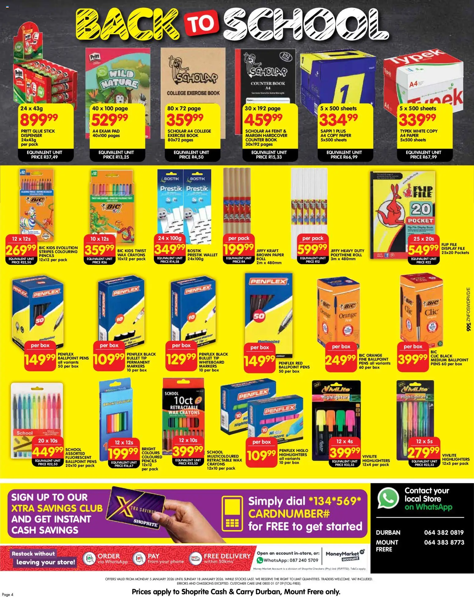 New Shoprite catalogue – valid from 05.01.2026 | Page: 4 | Products: Phone, Wallet, Box, Paper