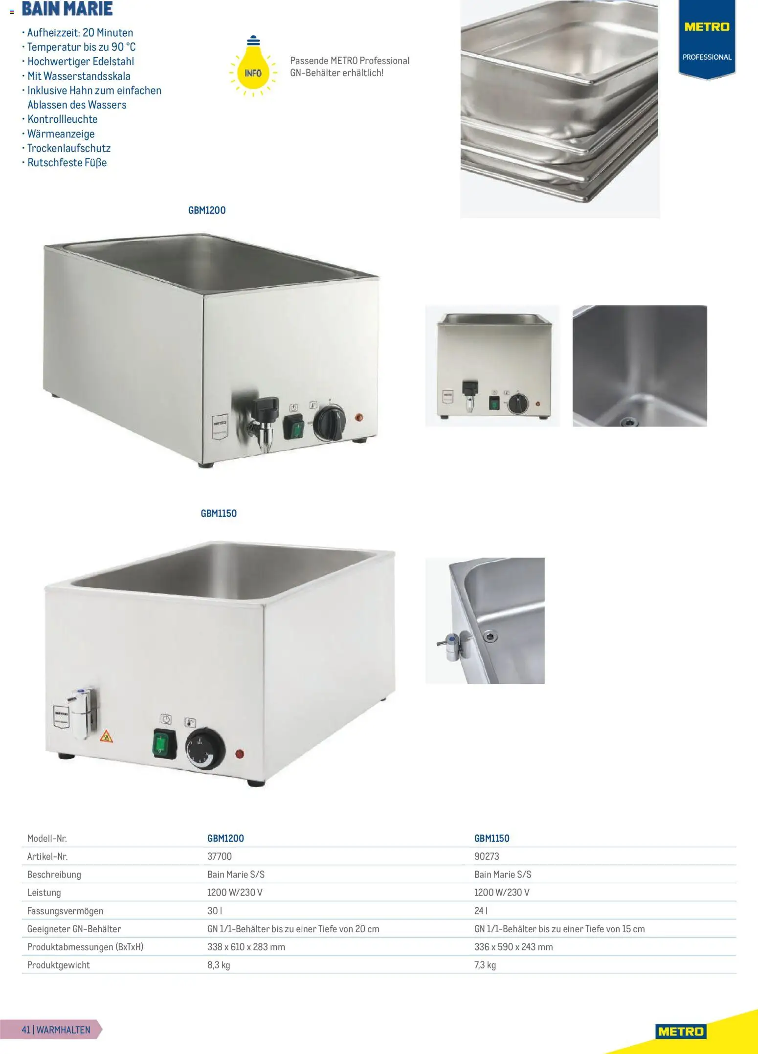 Metro Gastrogeräte gültig ab 23.02.2026 | Seite: 41