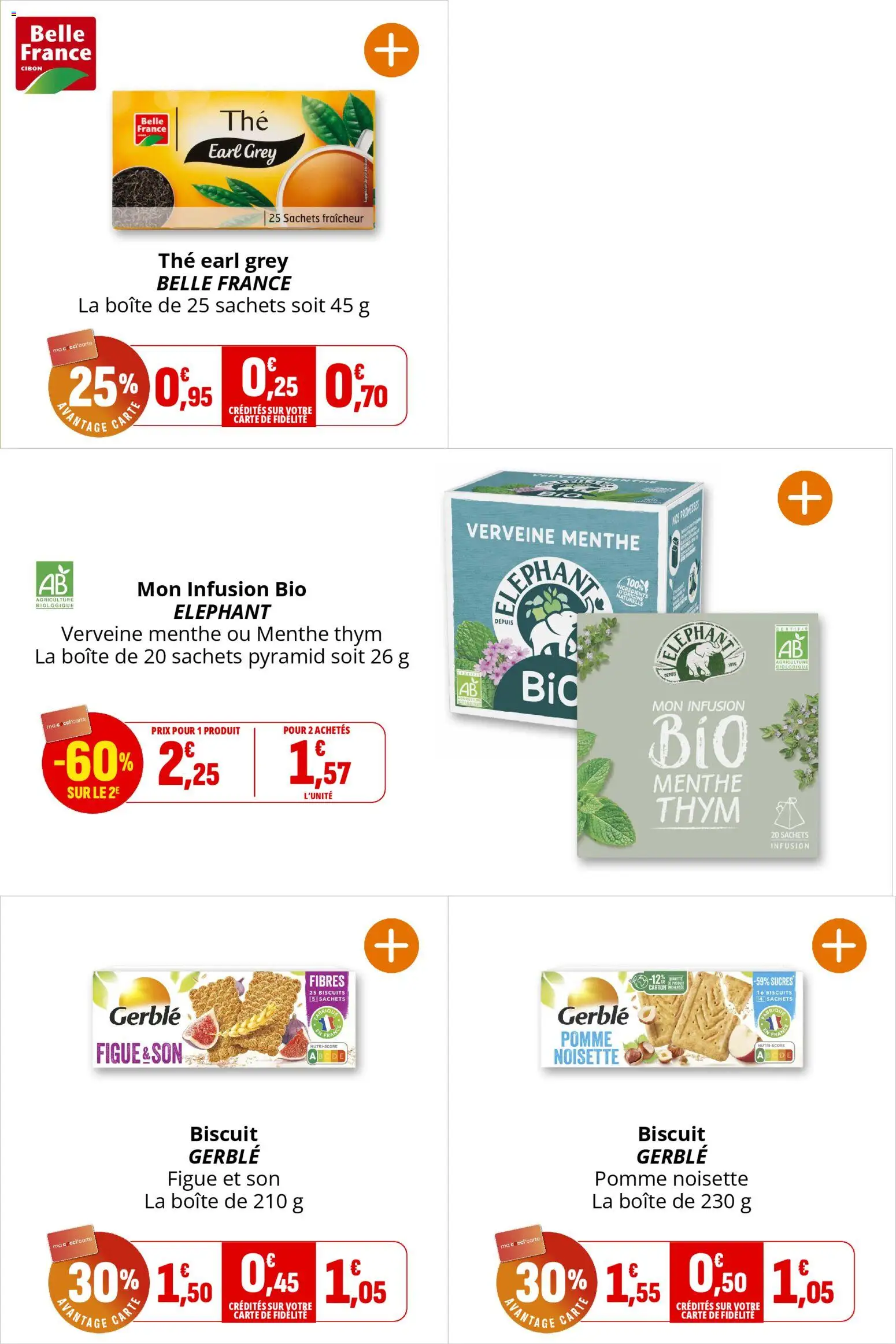 {H1} | Page: 24 | Produits: Figue, Noisette, Thé, Biscuits