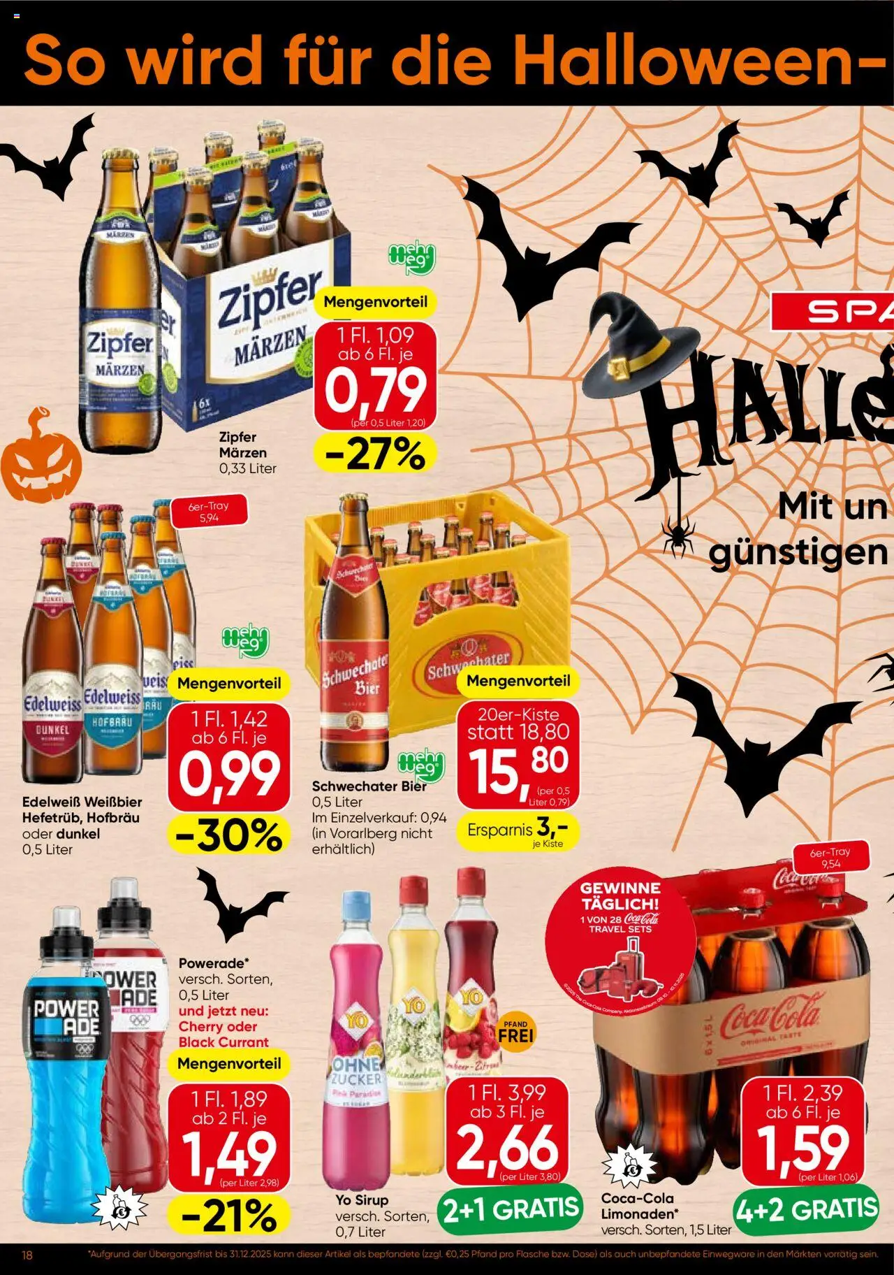 Spar Flugblatt - Tirol gültig ab 09.10.2025 | Seite: 18 | Produkte: Zucker, Bier