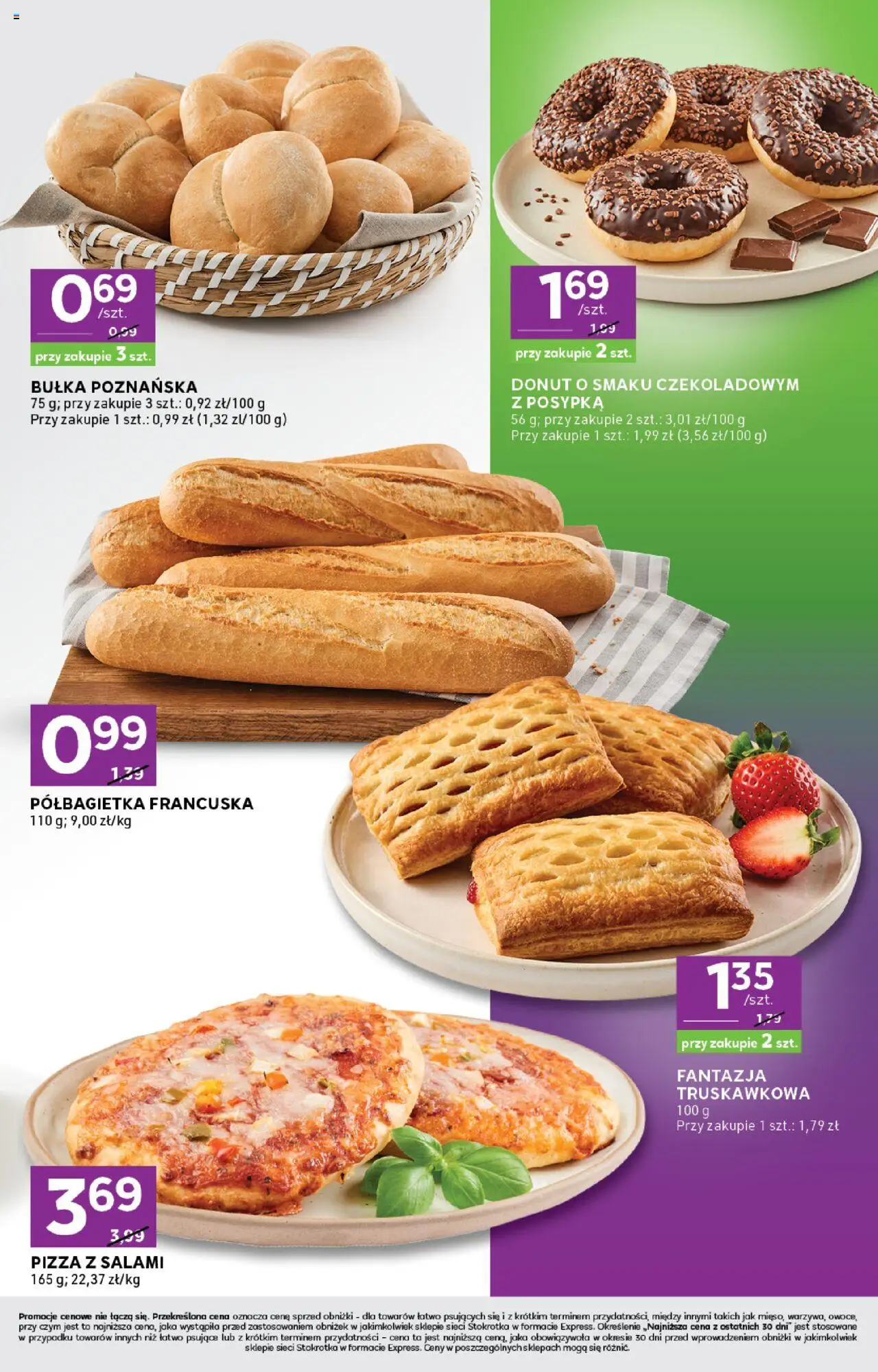 Stokrotka Gazetka - Express od 16.10.2025 | Strona: 3 | Produkty: Stokrotka, Salami, Pizza, Bułka poznańska
