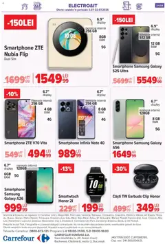 Catalog Carrefour – valabil de la 16.07.2025 | Pagină: 54 | Produse: Smartphone, Memorie, Căști