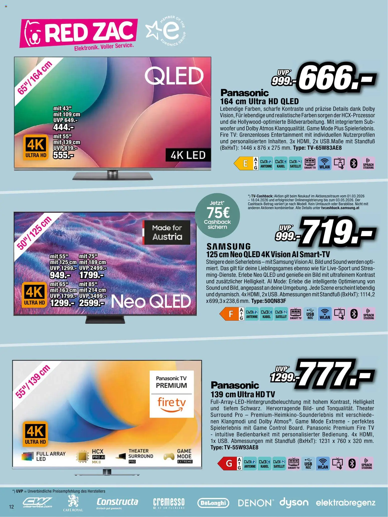 RED ZAC Flugblatt gültig ab 23.02.2026 | Seite: 12 | Produkte: TV, Kabel, Satellit, Samsung