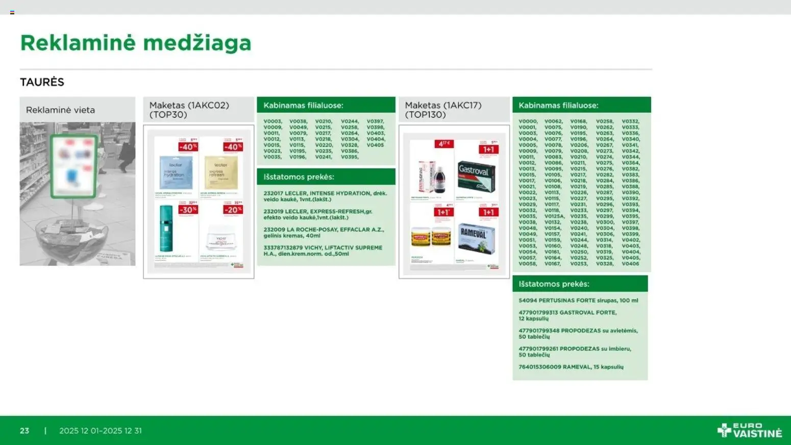 EUROVAISTINĖ akcijos nuo 01.12.2025 | Puslapis: 23