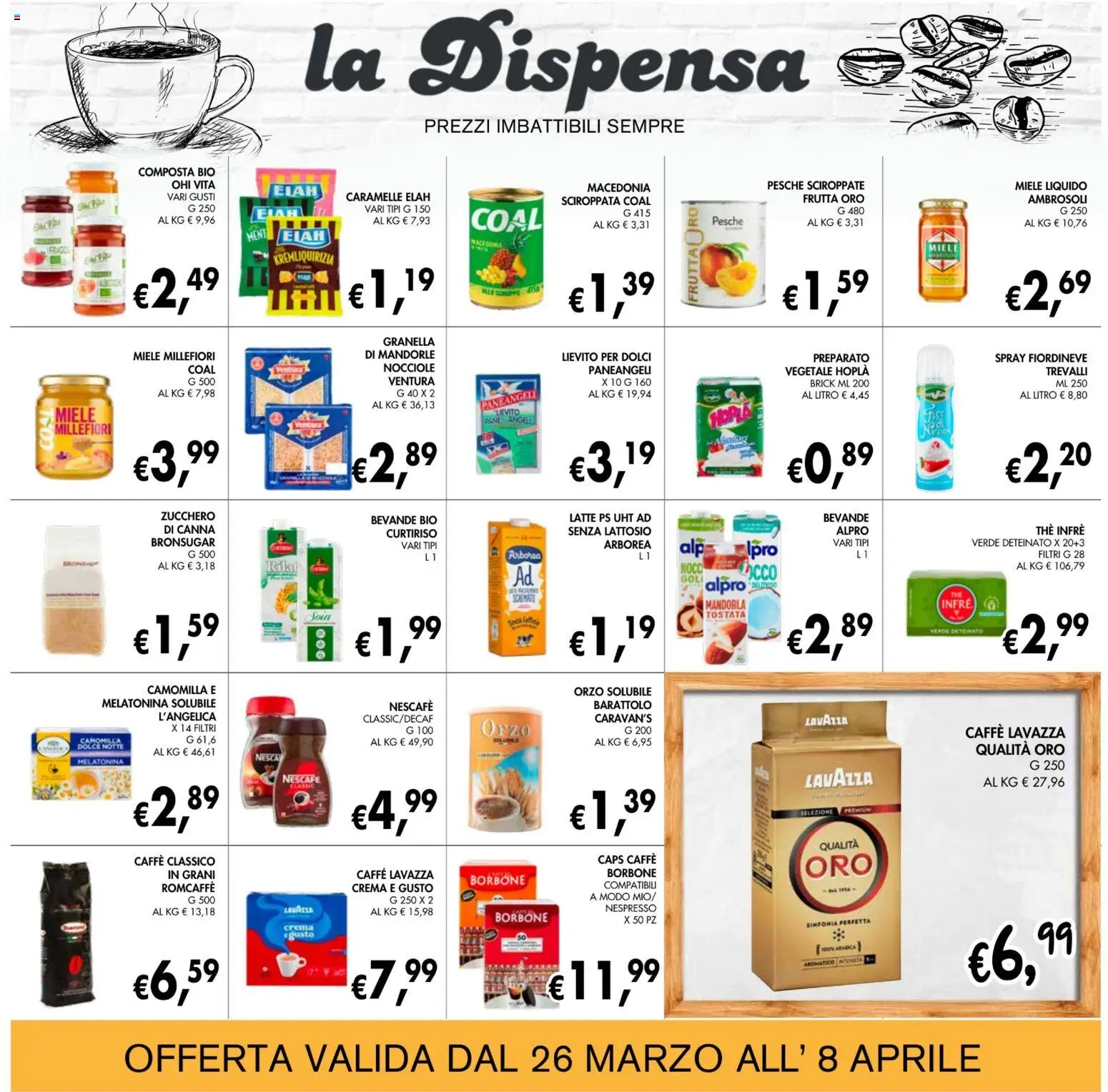 Volantino Coal del 26.03.2026 | Pagina: 16 | Prodotti: Caffè, Latte, Nocciole, Lavazza