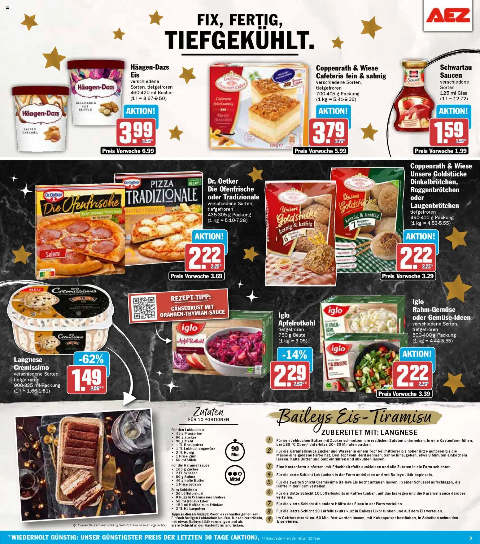 AEZ Prospekt 	 – gültig ab 15.12.2025 | Seite: 9 | Produkte: Herd, Blumen, Wasser, Baileys