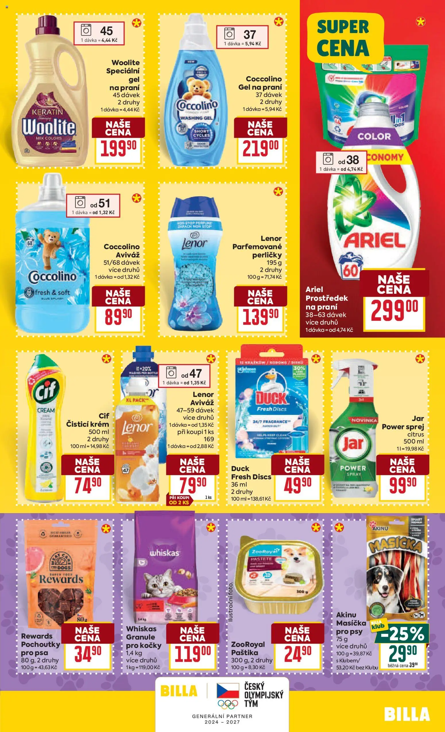 Billa Velký leták od 07.04.2026 | Strana: 27 | Produkty: Aviváž, Lenor, Krém, Paštika