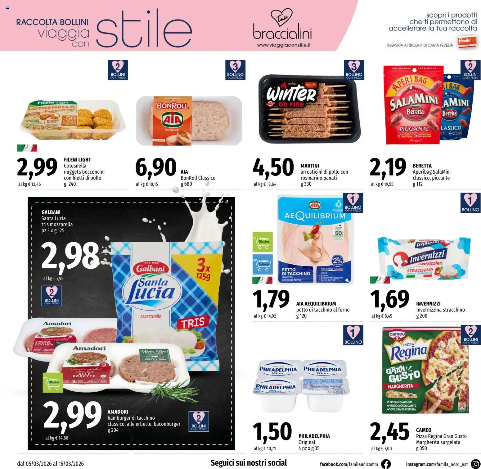 Volantino Famila del 05.03.2026 | Pagina: 4 | Prodotti: Rosmarino, Pizza, Stracchino, Forno