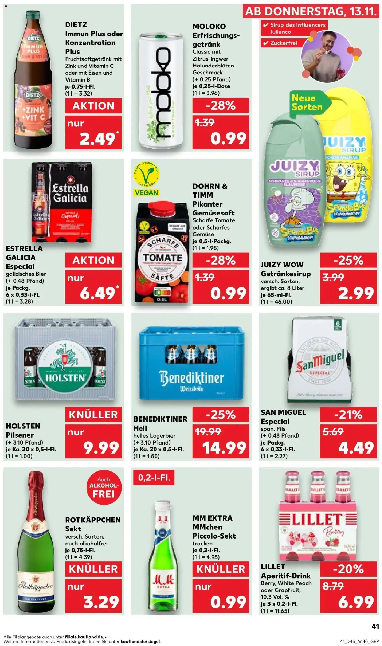 Kaufland prospekt Bühl	 – gültig ab 13.11.2025 | Seite: 41 | Produkte: Sekt, Ananas, Lillet, Rotkäppchen