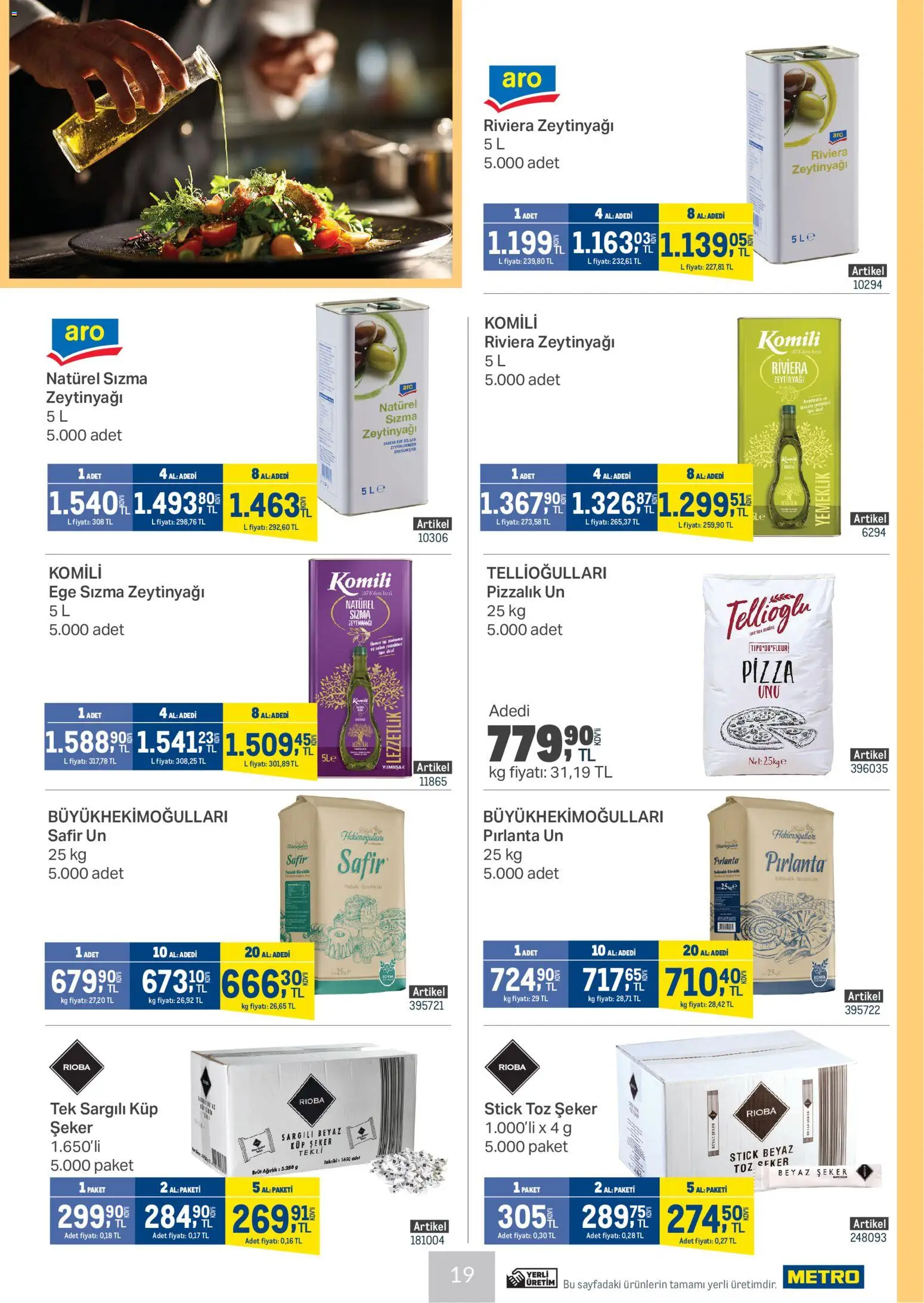 Metro - Et & Tavuk & Köfte Restoranları - 25.02.2026 tarihinden itibaren geçerlidir | Sayfa: 19 | Ürünler: Pizza, Şeker, Toz şeker, Ağırlık