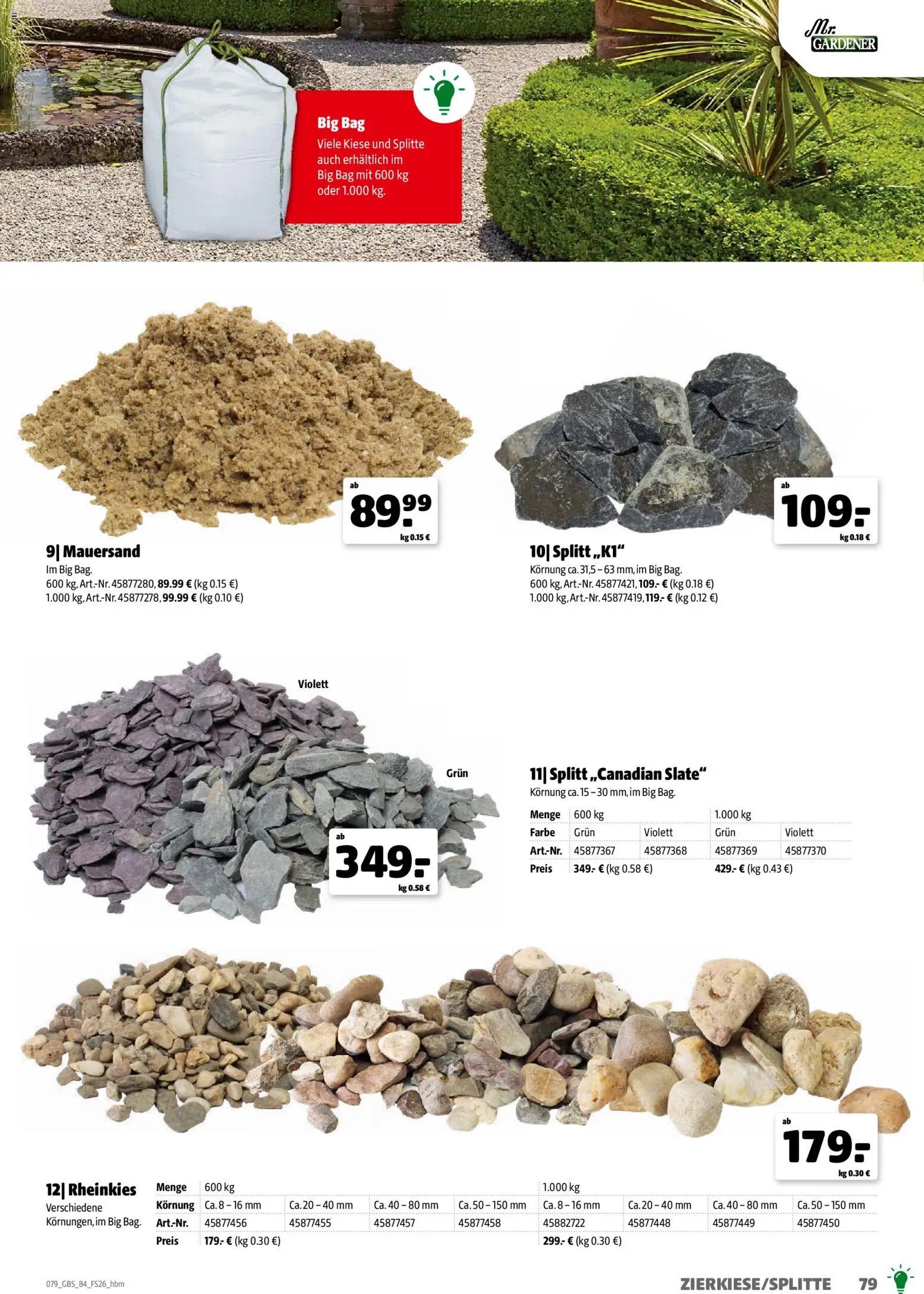 Hagebau Gartenbaustoffsortiment – gültig ab 02.03.2026 | Seite: 79