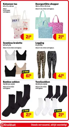 Legging, M t/m XXL, alleen in de winkel verkrijgbaar. - Voorbeeld van een folder van Kruidvat, geldig van 21.04.2026 | Pagina: 63 | Producten: Leggings, Tas, Sokken, Legging