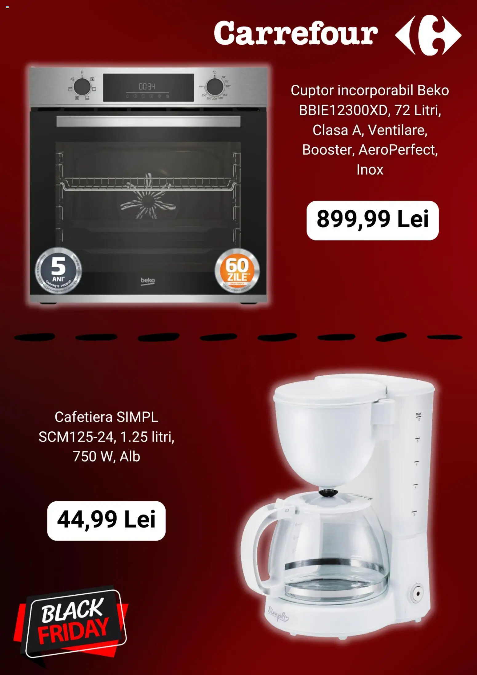 Noul catalog Carrefour – valabil de la 22.10.2025 | Pagină: 6 | Produse: Cuptor, Cafetieră