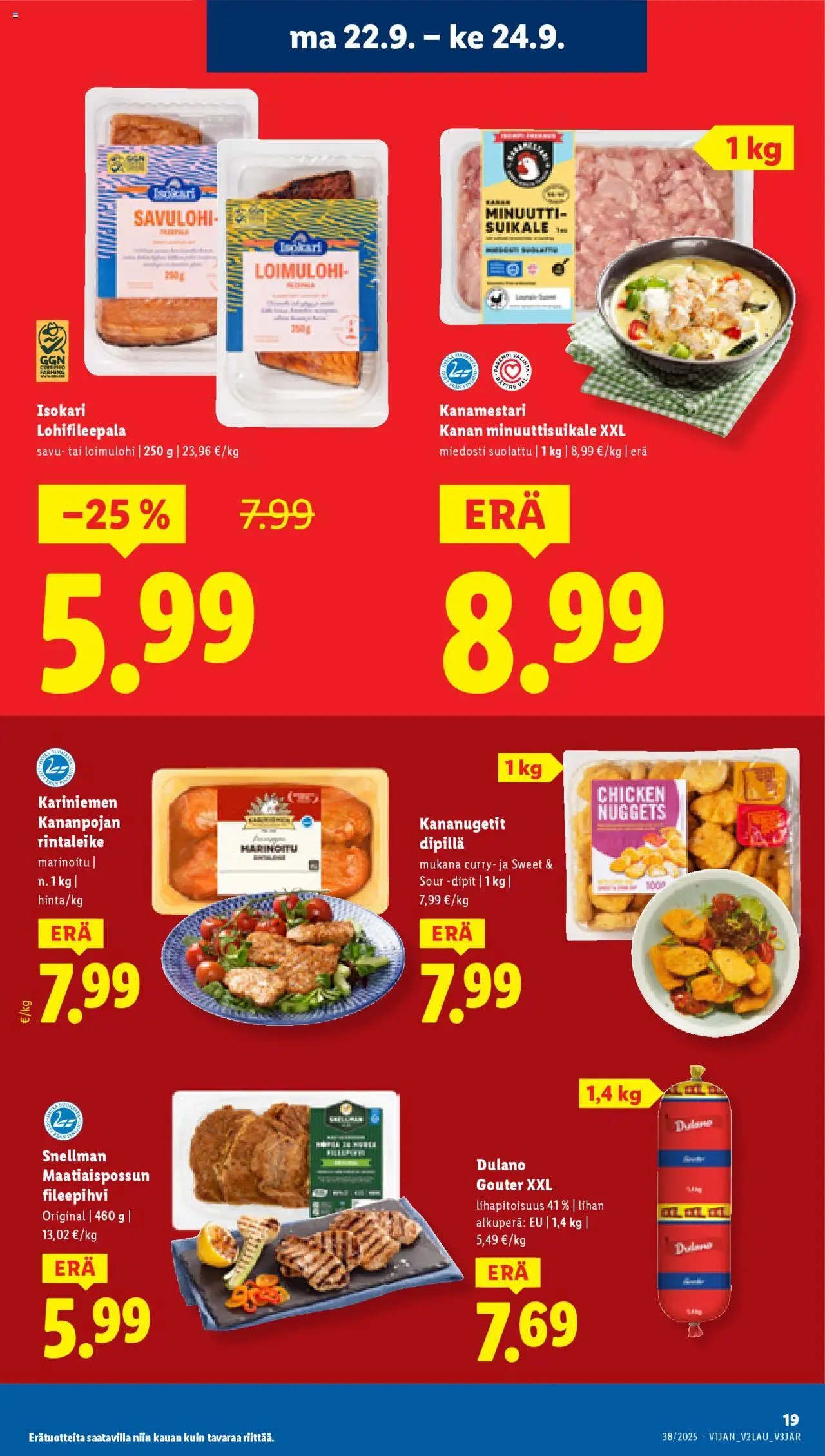 Lidl tarjoukset - Rovaniemi – voimassa 18.09.2025 alkaen | Sivu: 27 | Tuotteet: Savulohi, Curry