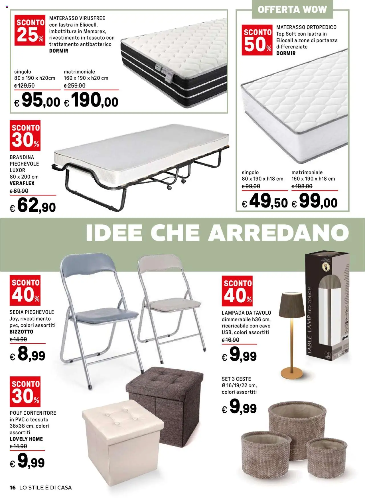 Volantino Iper del 13.10.2025 | Pagina: 16 | Prodotti: Top, Cavo, Tavolo, Lampada