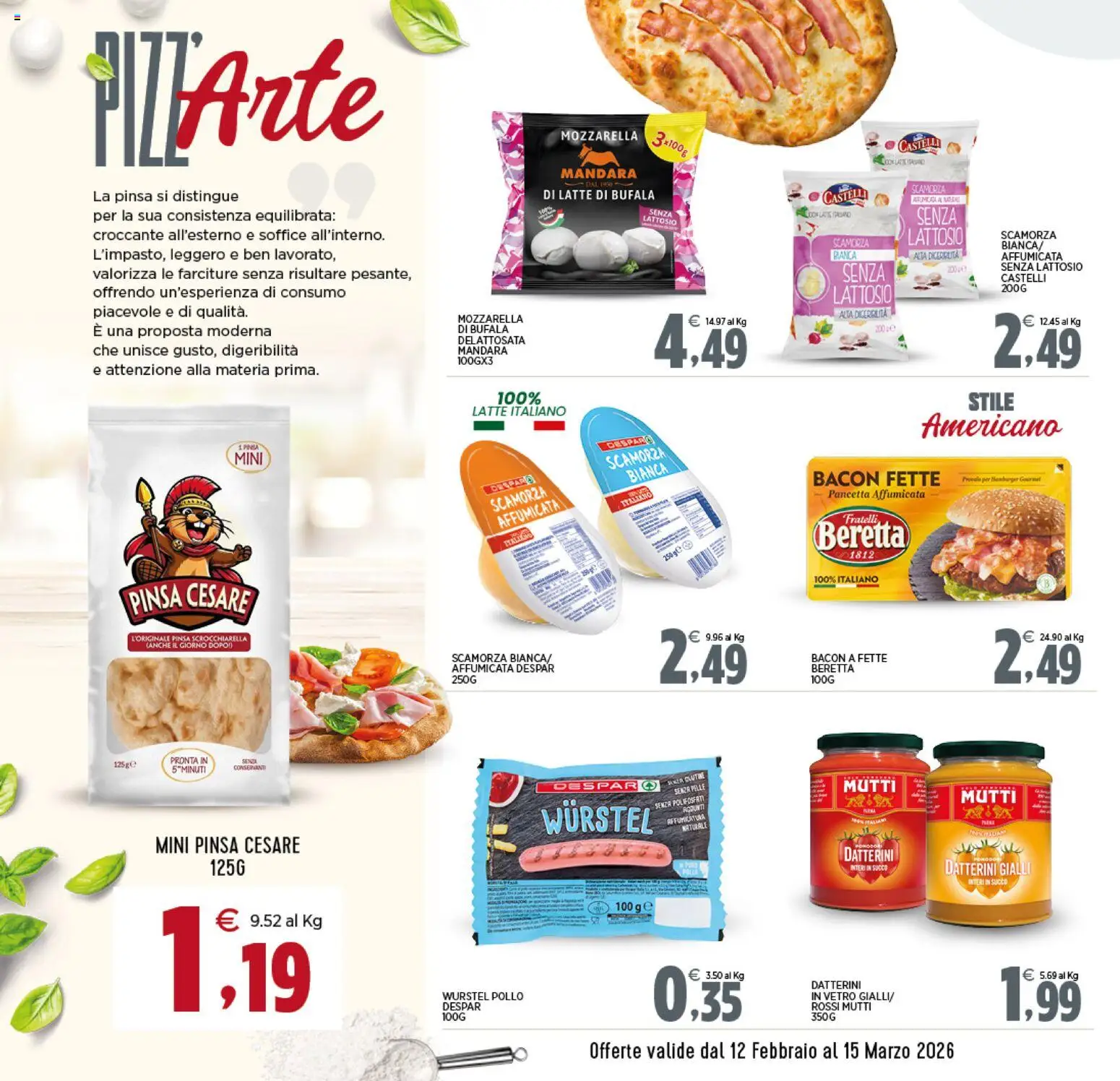 Volantino Interspar del 12.02.2026 | Pagina: 6 | Prodotti: Succo, Pollo, Mozzarella, Latte