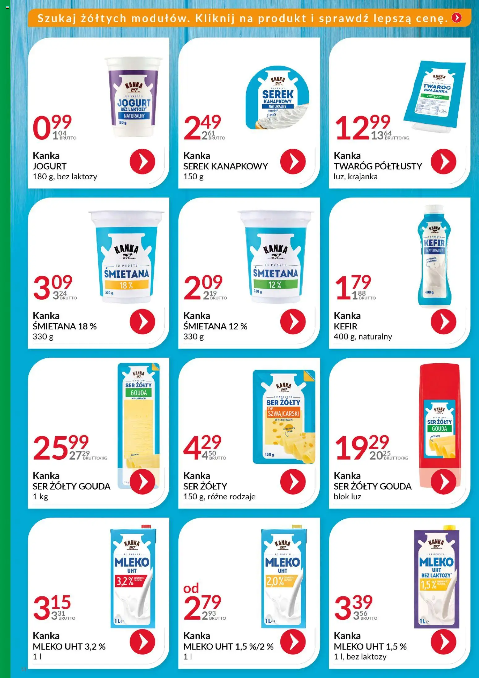 Eurocash Gazetka - Katalog Artykułów Spożywczych od 16.11.2025 | Strona: 10 | Produkty: Bez laktozy, Kefir naturalny, Jogurt, Twaróg