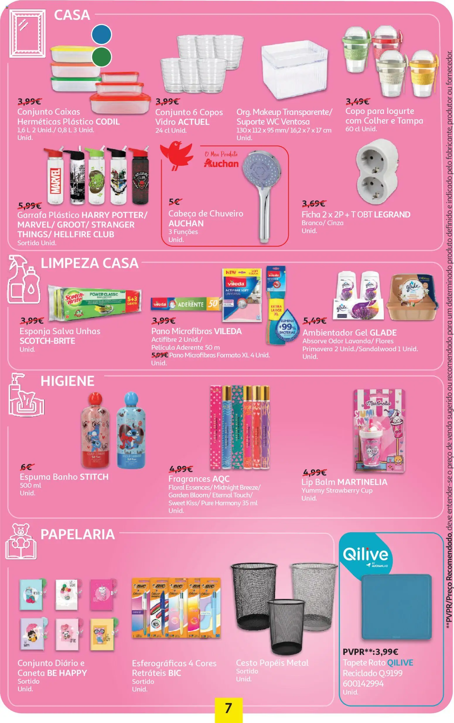 Auchan - Preços Redondos │ válido de 13.01.2026 | Página: 7 | Produtos: Copos, Flores, Banho, Tapete