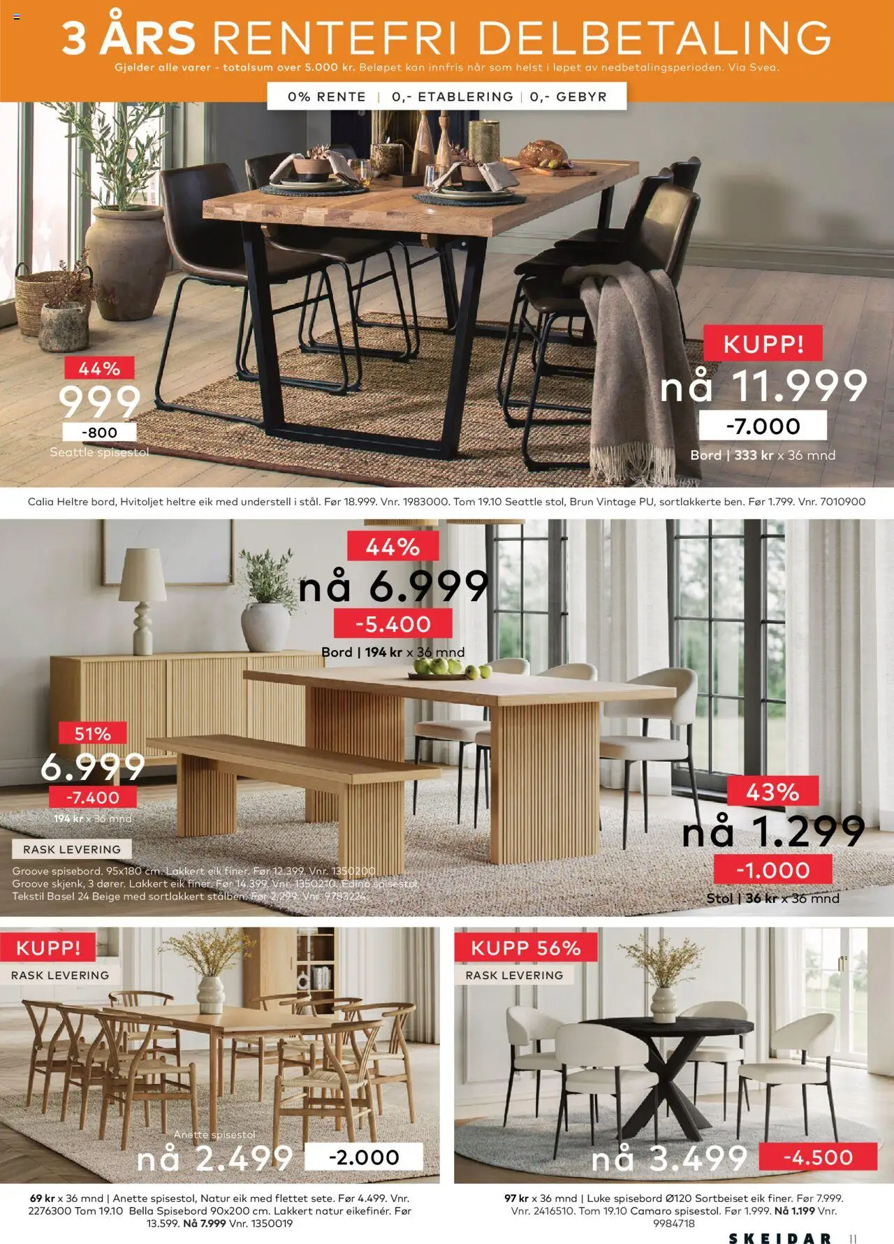 {H1} | Side: 11 | Produkter: Spisestol, Суміш дитяча, Bord, Stol