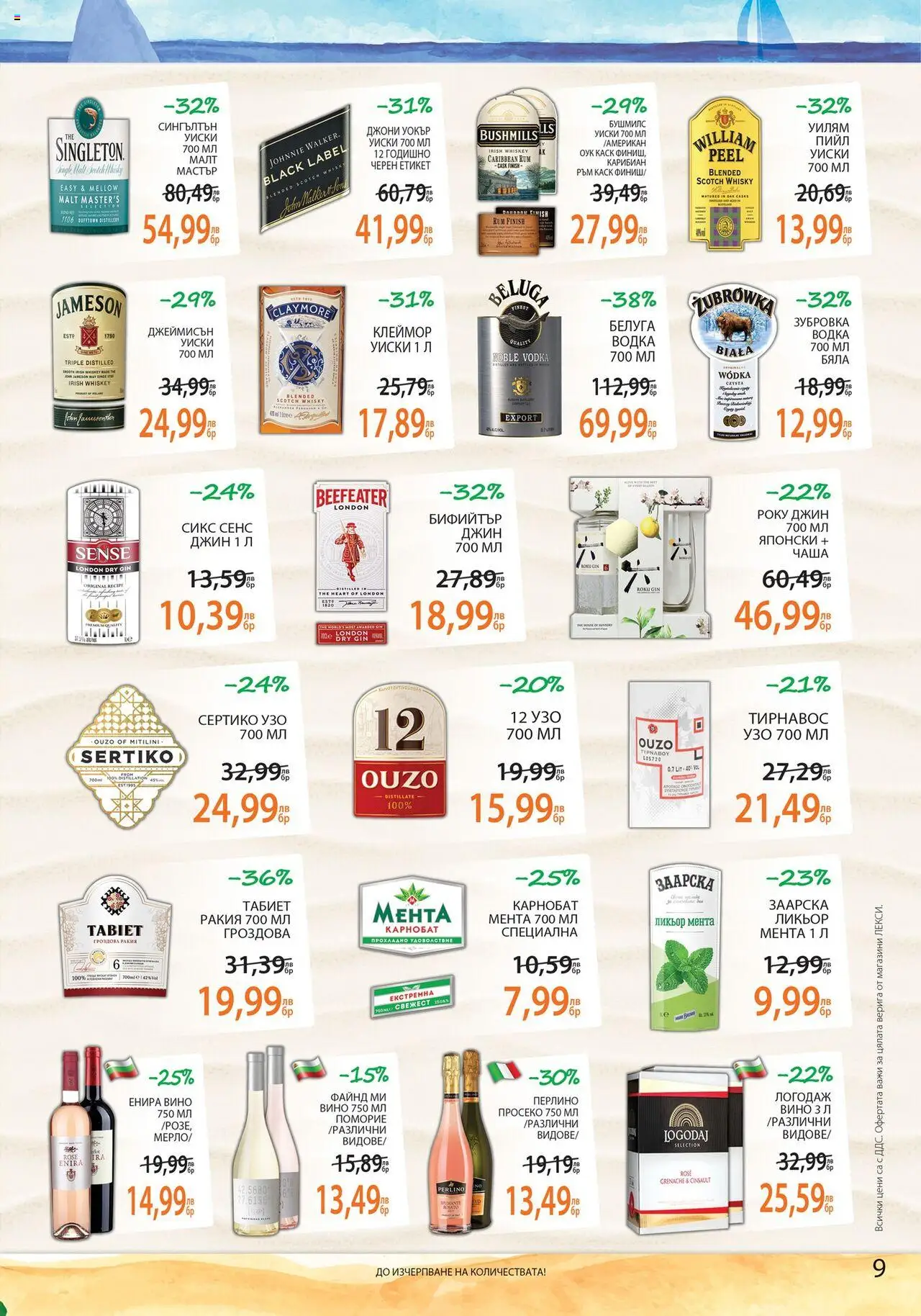  | Страница: 9 | Продукти: Уиски, Мента, Узо, Ракия