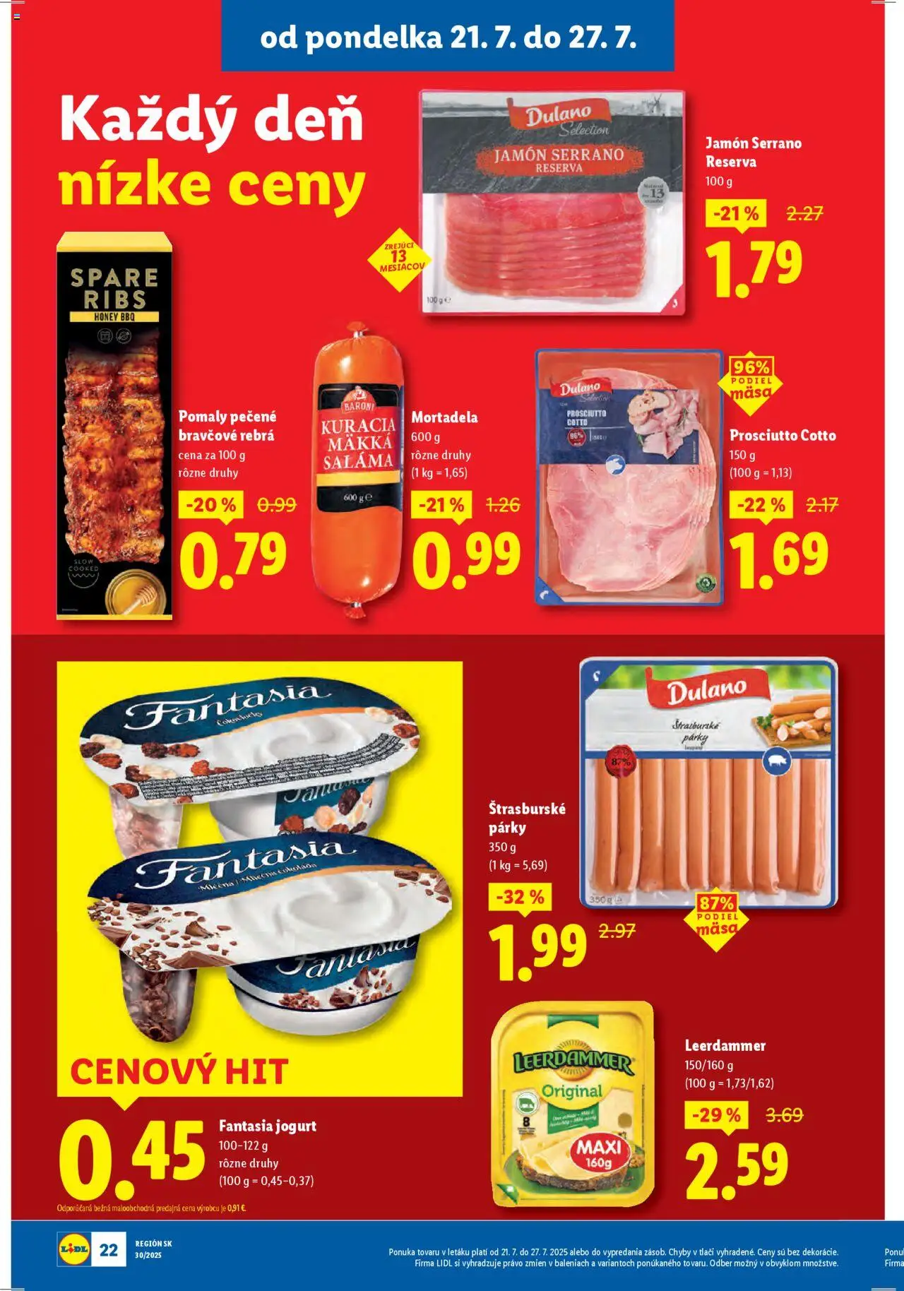 Lidl leták │ platný od 21.07.2025 | Strana: 28 | Produkty: Jogurt, Saláma, Čokoláda, Párky