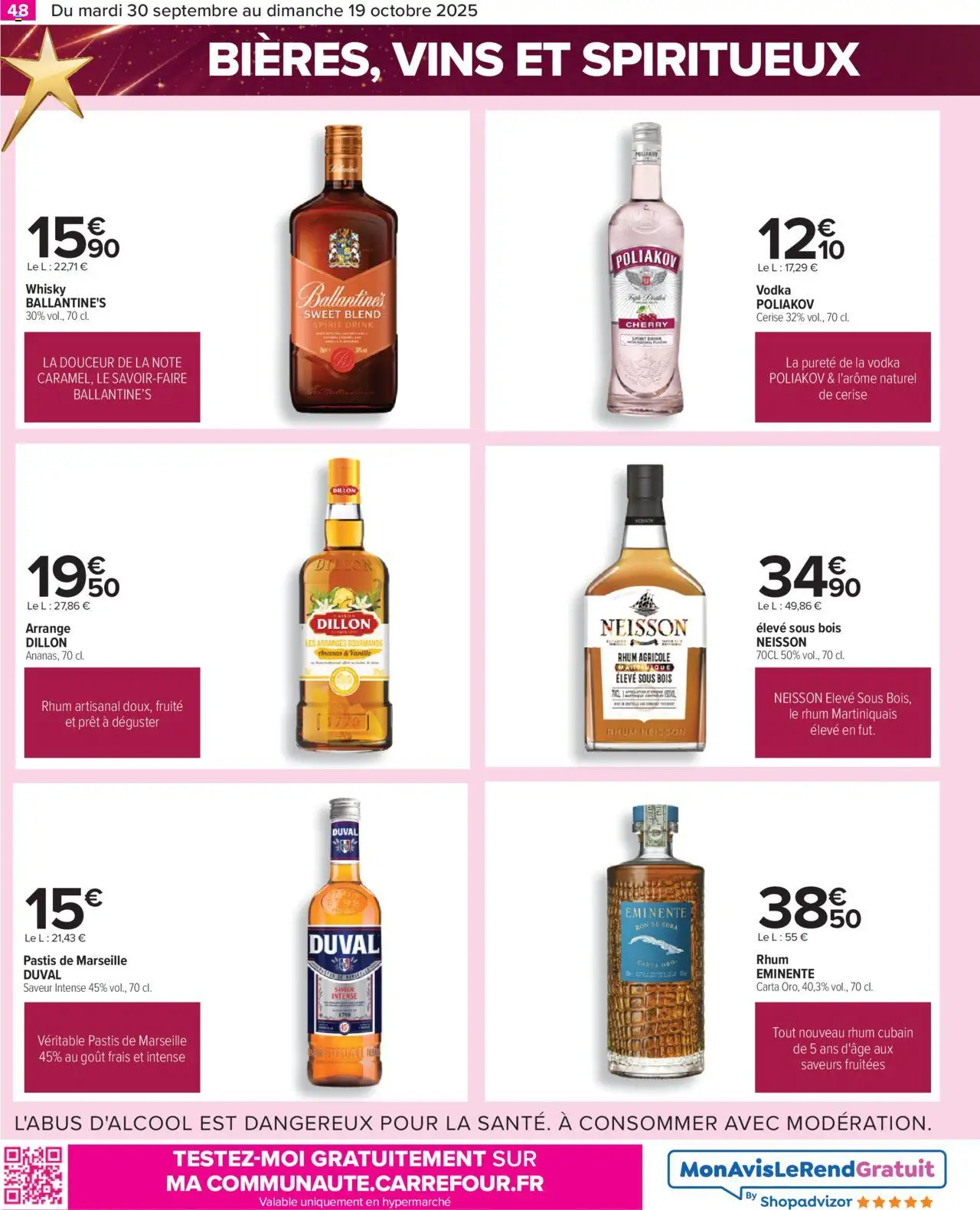  | Page: 48 | Produits: Vodka, Whisky, Pastis, Rhum