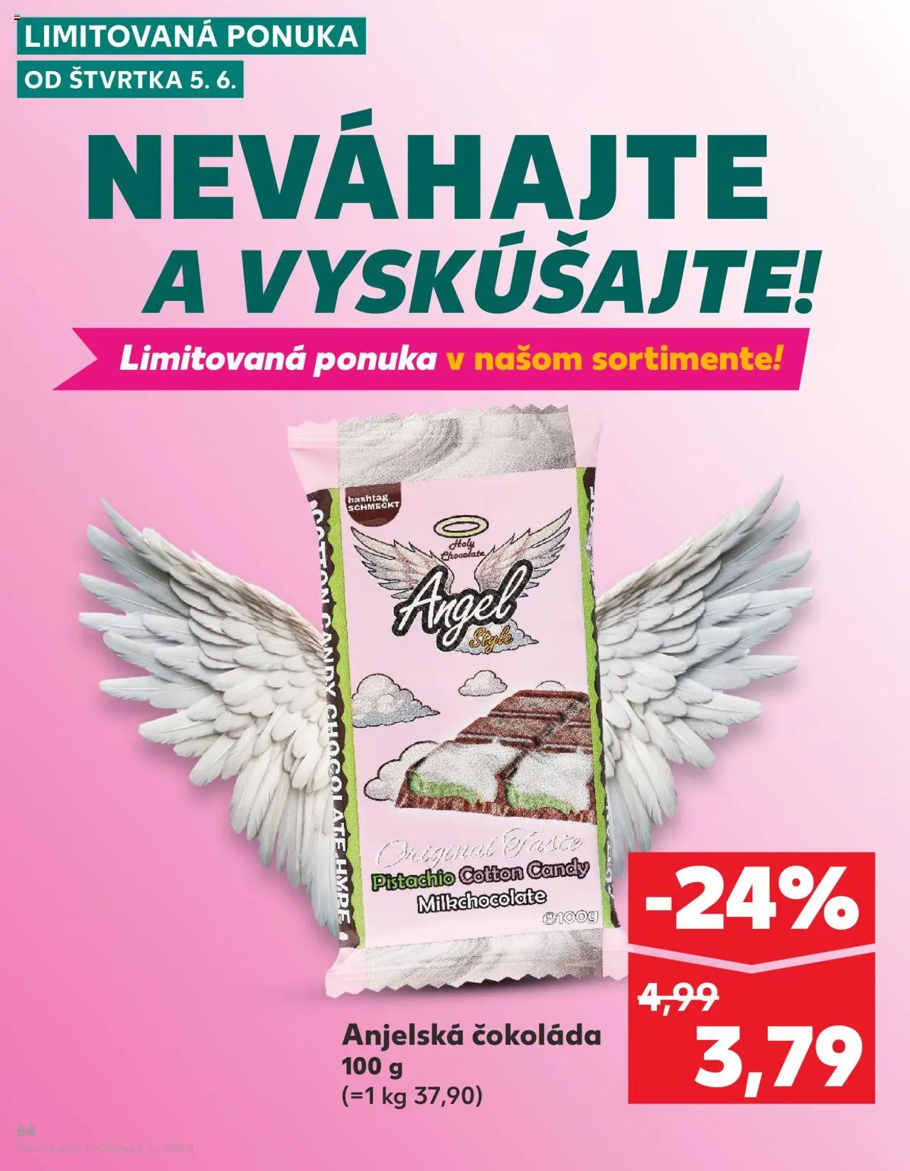 Nové Kaufland akcie – leták je platný od 05.06.2025 | Strana: 54 | Produkty: Čokoláda