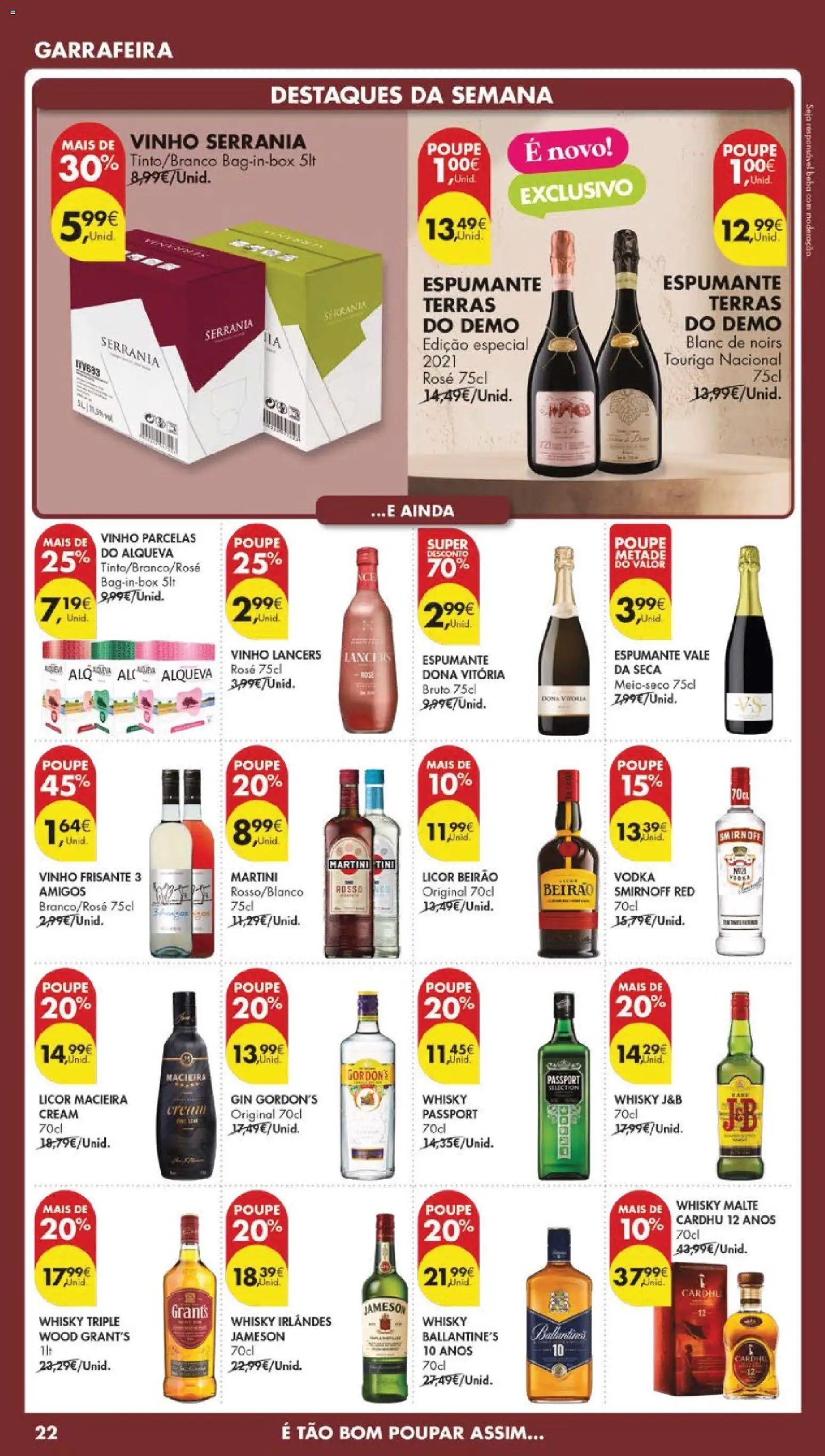 Pingo Doce folheto │ válido de 14.04.2026 | Página: 24 | Produtos: Whisky, Licor, Macieira cream, Gin