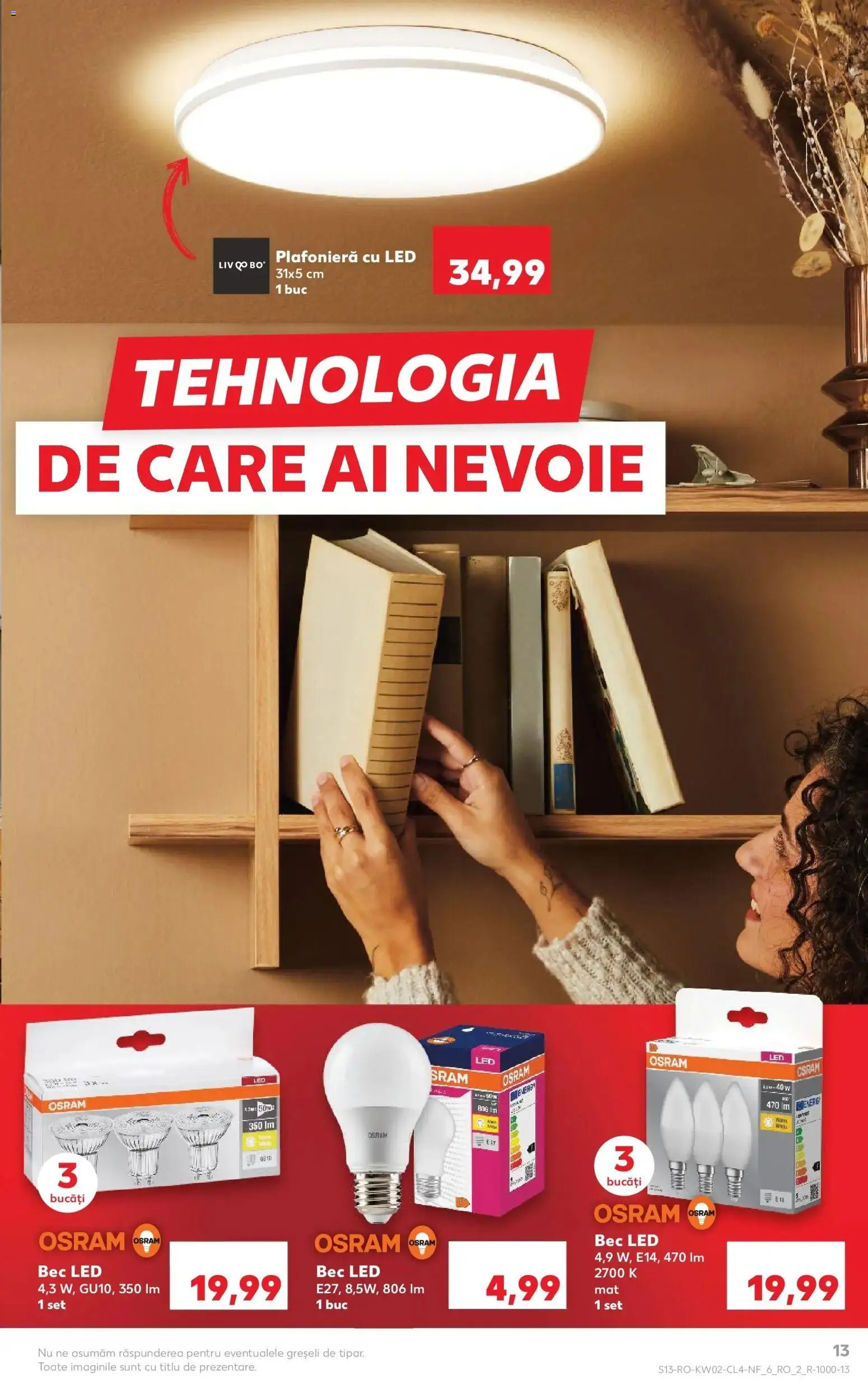 Noul catalog Kaufland – valabil de la 07.01.2026 | Pagină: 13 | Produse: Bec, Plafonieră, Babak