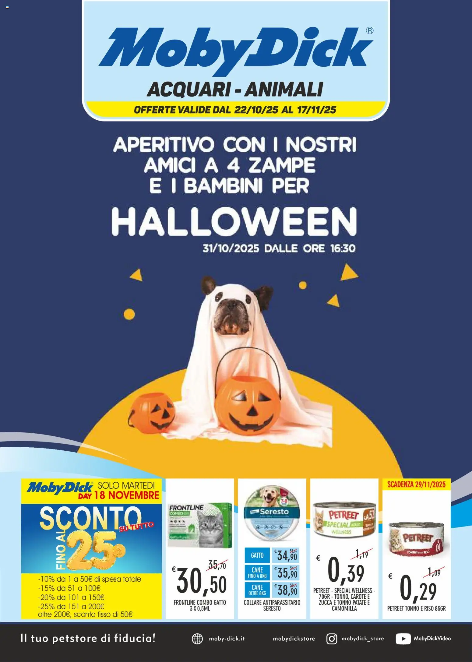 Volantino Moby Dick del 22.10.2025 | Pagina: 1 | Prodotti: Carote, Zucca, Tonno, Aperitivo
