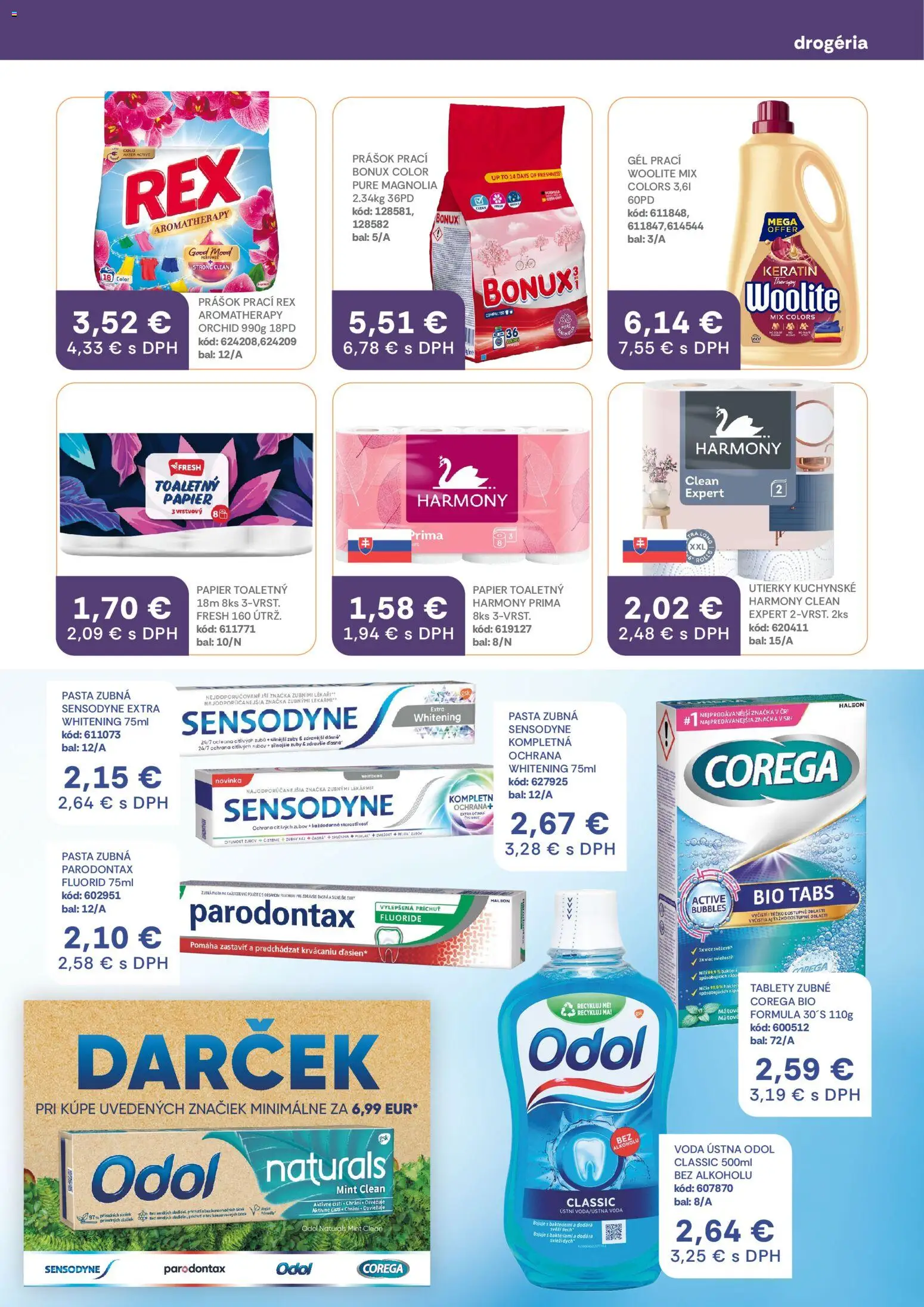 Nové Labaš akcie – leták je platný od 27.02.2026 | Strana: 29 | Produkty: Toaletný papier, Woolite, Voda, Bonux