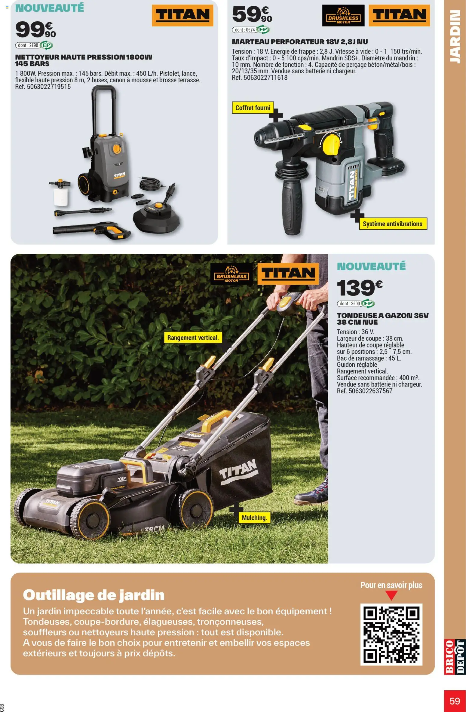 {H1} | Page: 59 | Produits: Marteau, Tondeuse à gazon, Tondeuse, Gazon