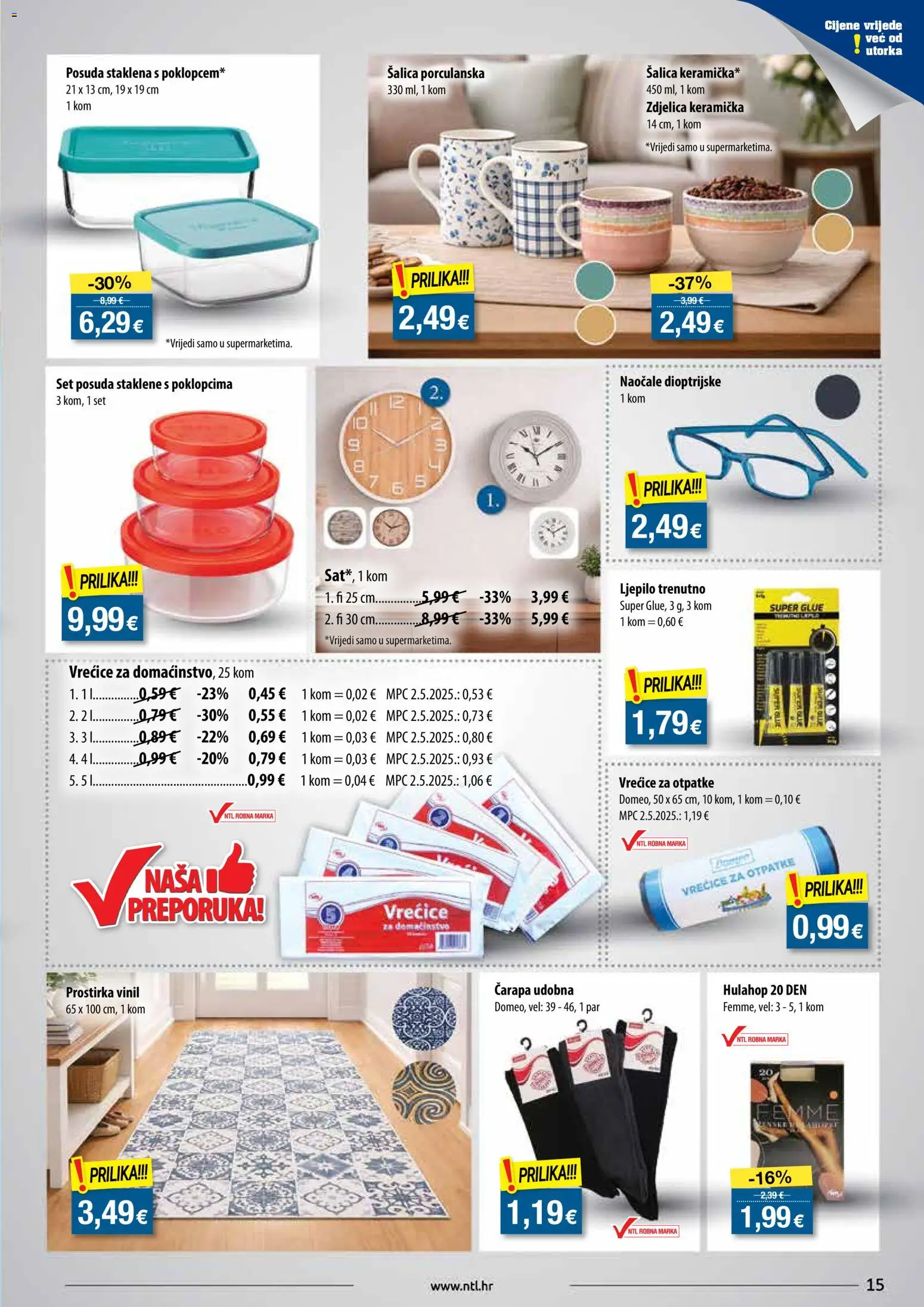 NTL katalog | vrijedi od 28.01.2026 | Stranica: 15 | Proizvodi: Naočale, Sat, Šalica, Ljepilo