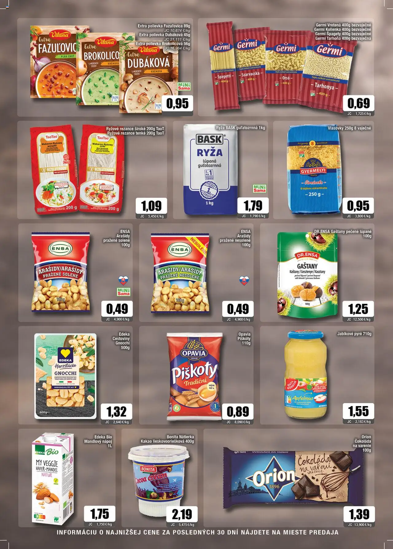 Nové Sama akcie – leták je platný od 03.10.2025 | Strana: 6 | Produkty: Cestoviny, Arašidy, Tarhoňa, Špagety