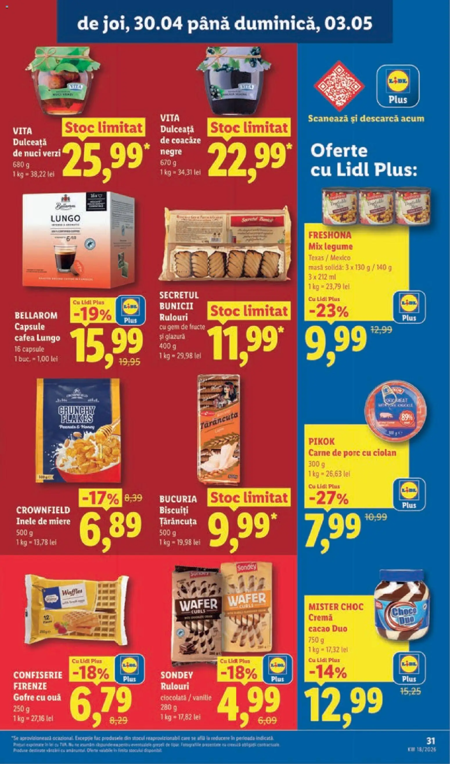Noul catalog Lidl – valabil de la 27.04.2026 | Pagină: 31 | Produse: Cam suyu, Cremă, Cacao, Nuci