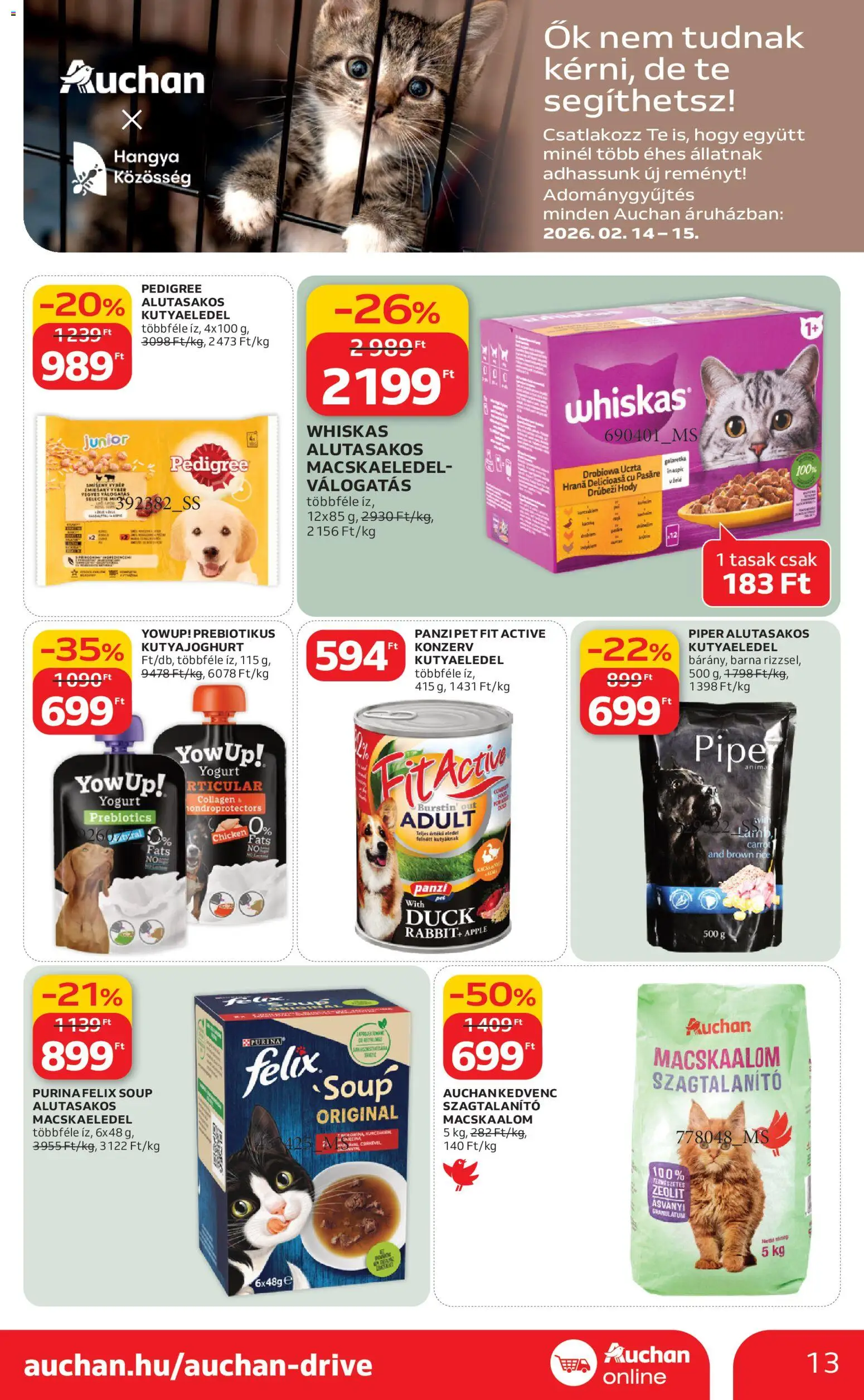 Auchan akciós ujság - amely érvényes a következő dátumtól: 12.02.2026 | Oldal: 13