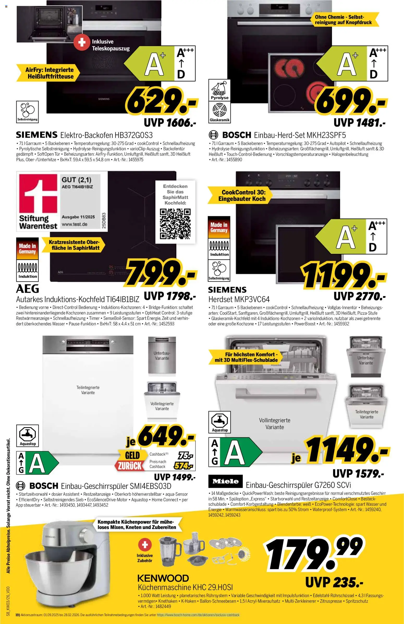 Medimax Prospekt 	 – gültig ab 09.01.2026 | Seite: 8 | Produkte: Miele, Siemens, Kochfeld, Wasser