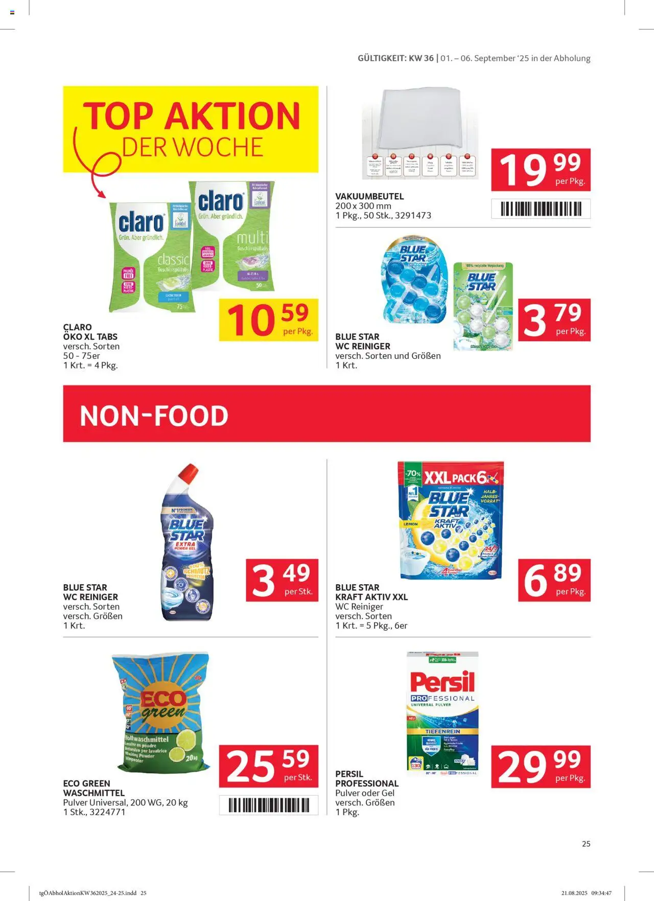 Transgourmet Flugblatt gültig ab 31.08.2025 | Seite: 25 | Produkte: Waschmittel
