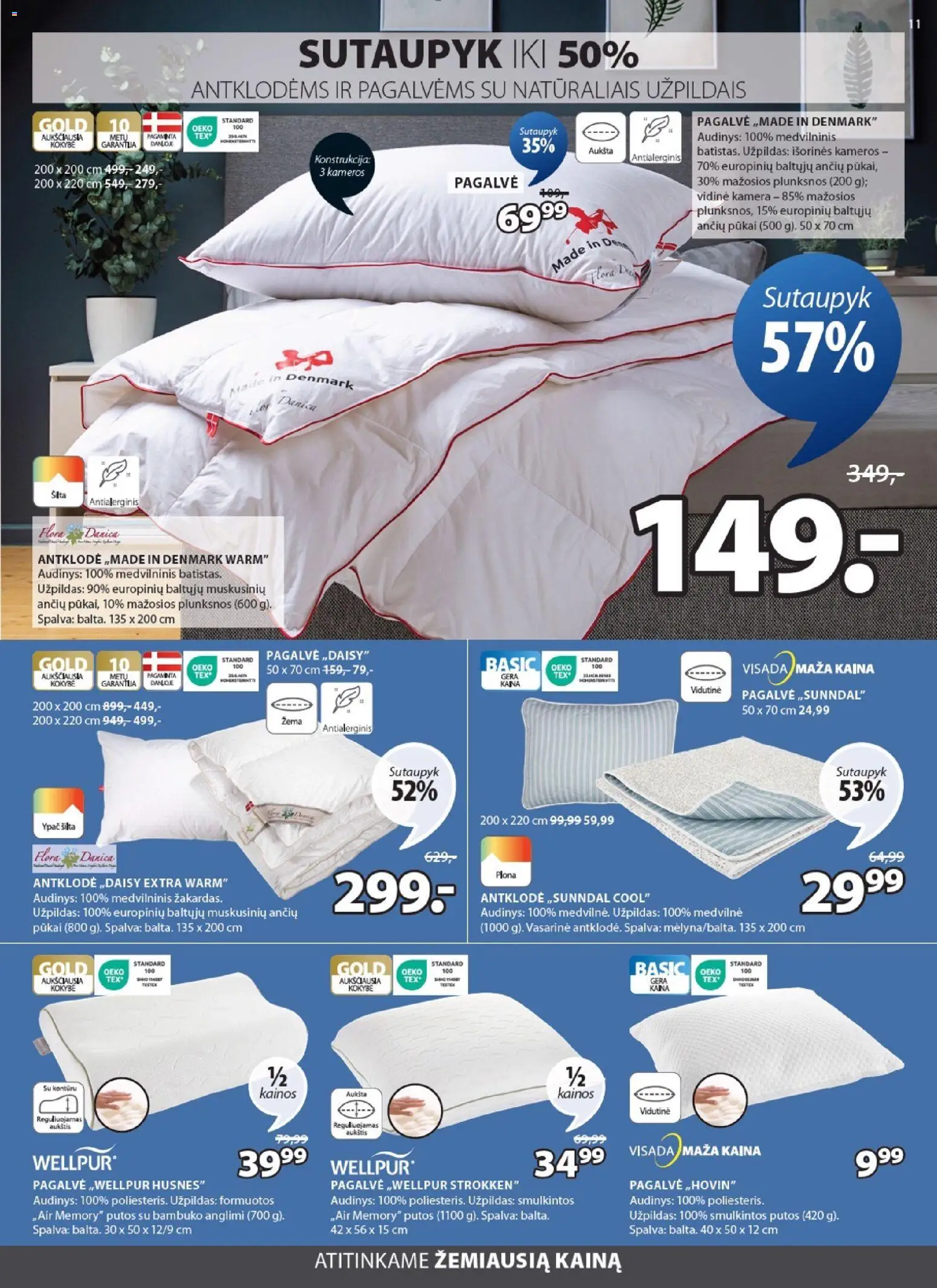JYSK akcijos nuo 28.10.2025 | Puslapis: 11 | Prekių: Pagalvė, Antklodė, Kamera