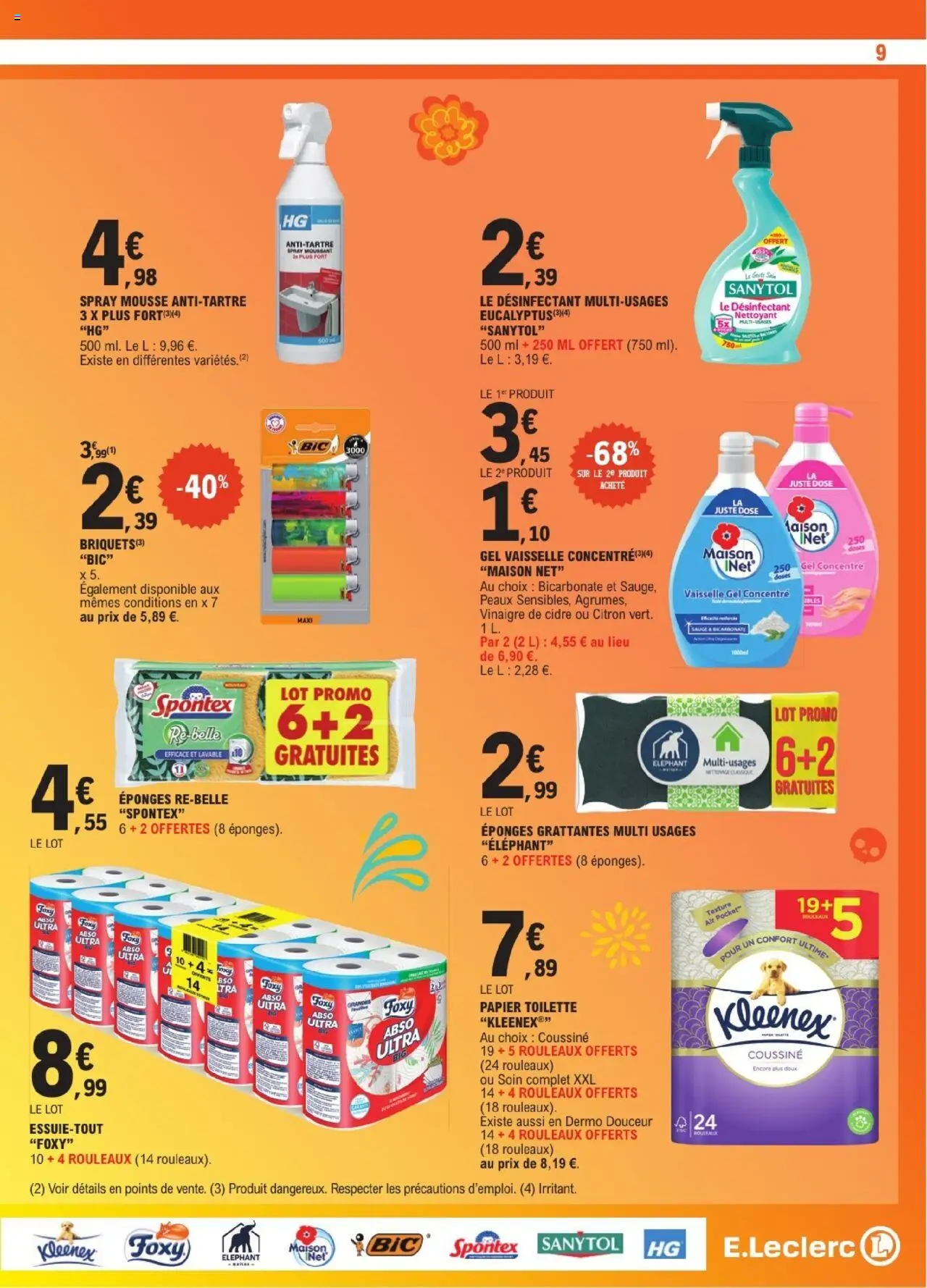 {H1} | Page: 9 | Produits: Citron, Essuie-tout, Papier toilette, Cidre