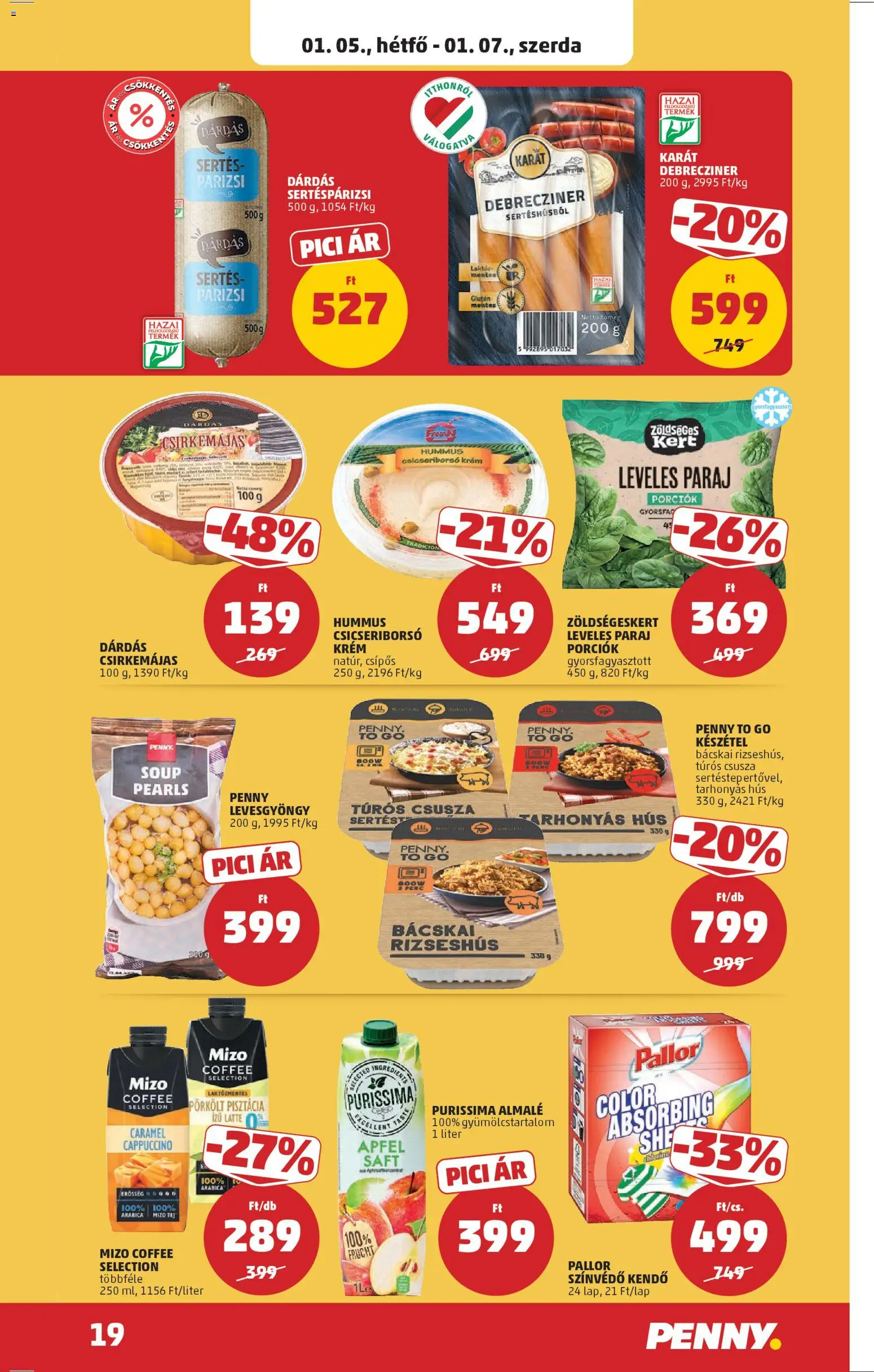 PENNY akciós ujság - amely érvényes a következő dátumtól: 02.01.2026 | Oldal: 23 | Termékek: Kendő, Csicseriborsó, Almalé, Párizsi