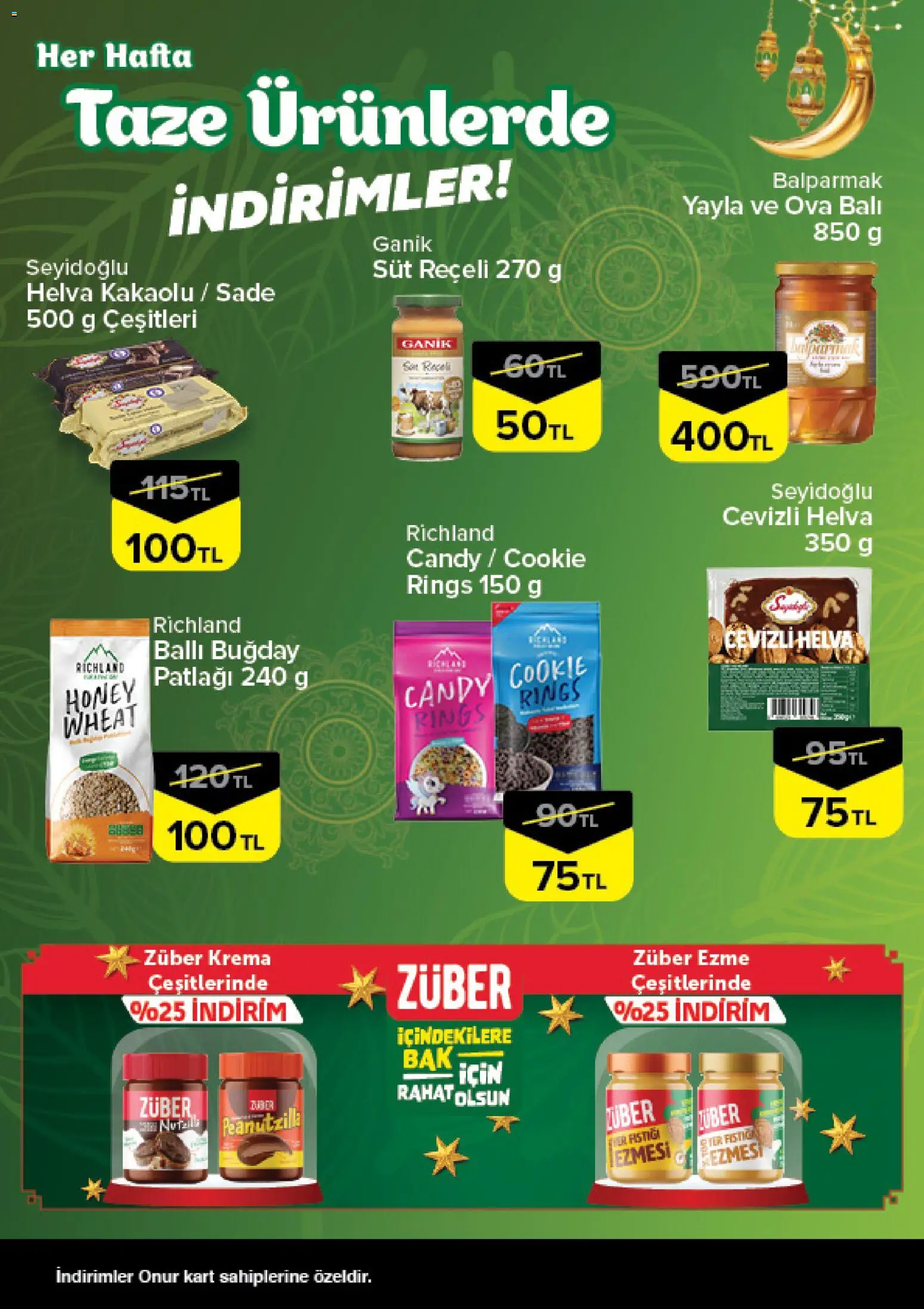 Onur Market Taze Ürünlerde İndirimler - Trakya - 12.02.2026 tarihinden itibaren geçerlidir | Sayfa: 4 | Ürünler: Süt, Krema